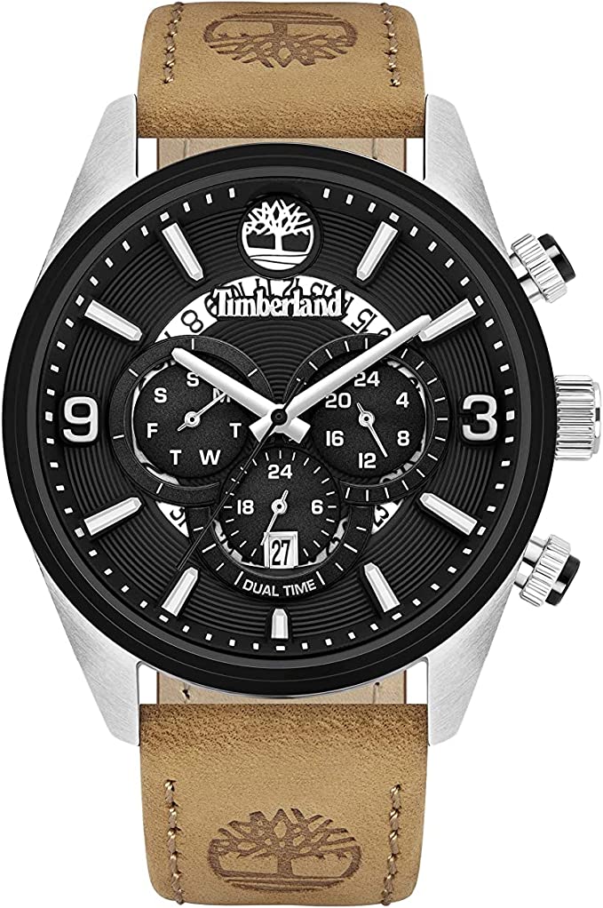 Timberland Hommes Analogique Quartz Montre avec Bracelet en Cuir TBL16014JSTB.02 2 Timberland Hommes Analogique Quartz Montre avec Bracelet en Cuir TBL16014JSTB.02