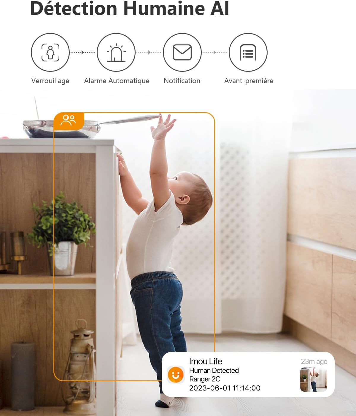 Imou 2K(3MP) Caméra Surveillance WiFi Intérieure Caméra 360° Connectée Smartphone avec Détection Humaine AI Suivi Intelligent Sirène Audio Bidirectionnel Compatible Alexa pour Bébé/Animaux (2 Pièces) 4 Imou 2K(3MP) Caméra Surveillance WiFi Intérieure Caméra 360° Connectée Smartphone avec Détection Humaine AI Suivi Intelligent Sirène Audio Bidirectionnel Compatible Alexa pour Bébé/Animaux (2 Pièces) – Image 3