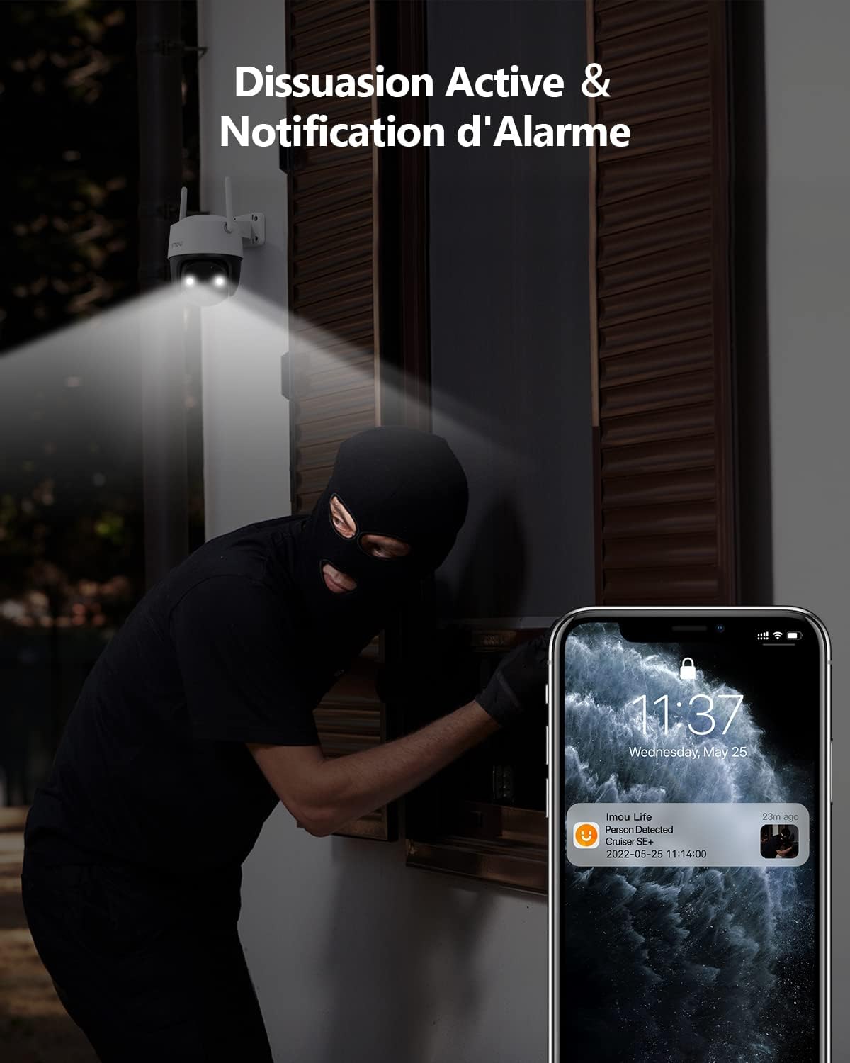 Imou 2K(3MP) Lot de 2 Caméra Surveillance WiFi Extérieur 360°, Caméra IP Exterieur WiFi PTZ, Vision Nocturne Couleur 30M, Détection de Personne AI, Suivi Intelligent, Étanche IP66,Audio Bidirectionnel 7 Imou 2K(3MP) Lot de 2 Caméra Surveillance WiFi Extérieur 360°, Caméra IP Exterieur WiFi PTZ, Vision Nocturne Couleur 30M, Détection de Personne AI, Suivi Intelligent, Étanche IP66,Audio Bidirectionnel – Image 6