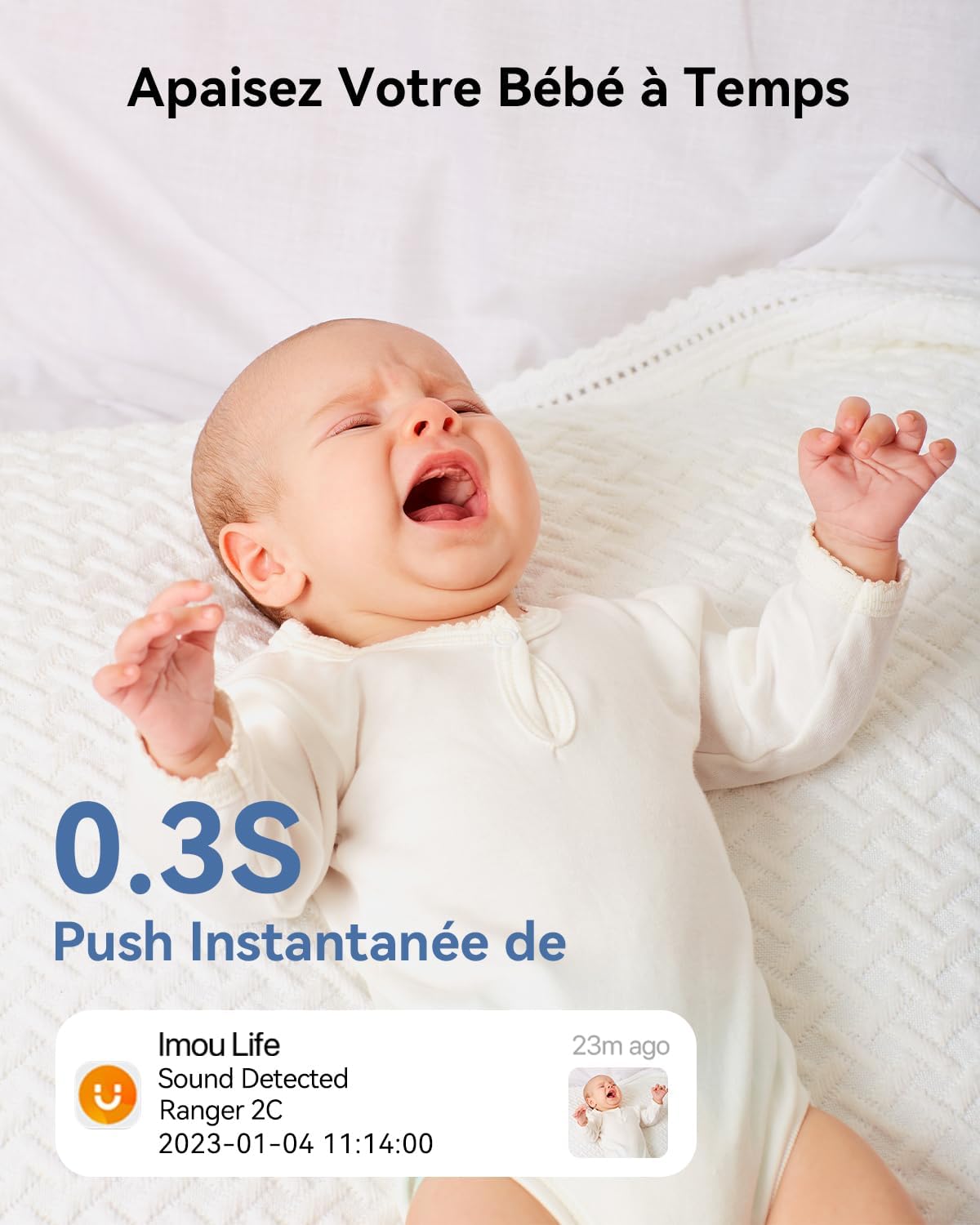 Imou 2.5K(4MP) Lot de 2 Caméra Surveillance WiFi Intérieure Caméra 360° Connectée Smartphone avec Détection Humaine AI Suivi Intelligent Sirène Audio Bidirectionnel Compatible Alexa pour Bébé/Animaux 4 Imou 2.5K(4MP) Lot de 2 Caméra Surveillance WiFi Intérieure Caméra 360° Connectée Smartphone avec Détection Humaine AI Suivi Intelligent Sirène Audio Bidirectionnel Compatible Alexa pour Bébé/Animaux – Image 3