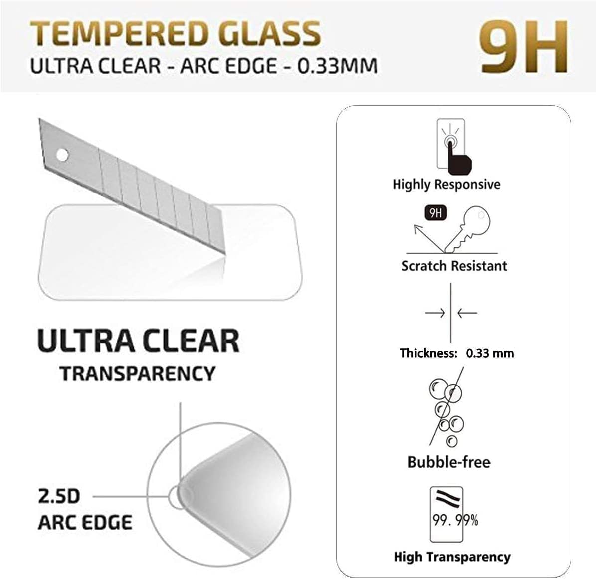 NEW'C Lot de 3, Verre Trempé pour iPhone 12 et iPhone 12 Pro (6,1"), Film Protection écran -sans Bulles d'air -Ultra Résistant (0,33mm HD Ultra Transparent) Dureté 9H Glass 6 NEW'C Lot de 3, Verre Trempé pour iPhone 12 et iPhone 12 Pro (6,1"), Film Protection écran -sans Bulles d'air -Ultra Résistant (0,33mm HD Ultra Transparent) Dureté 9H Glass – Image 5