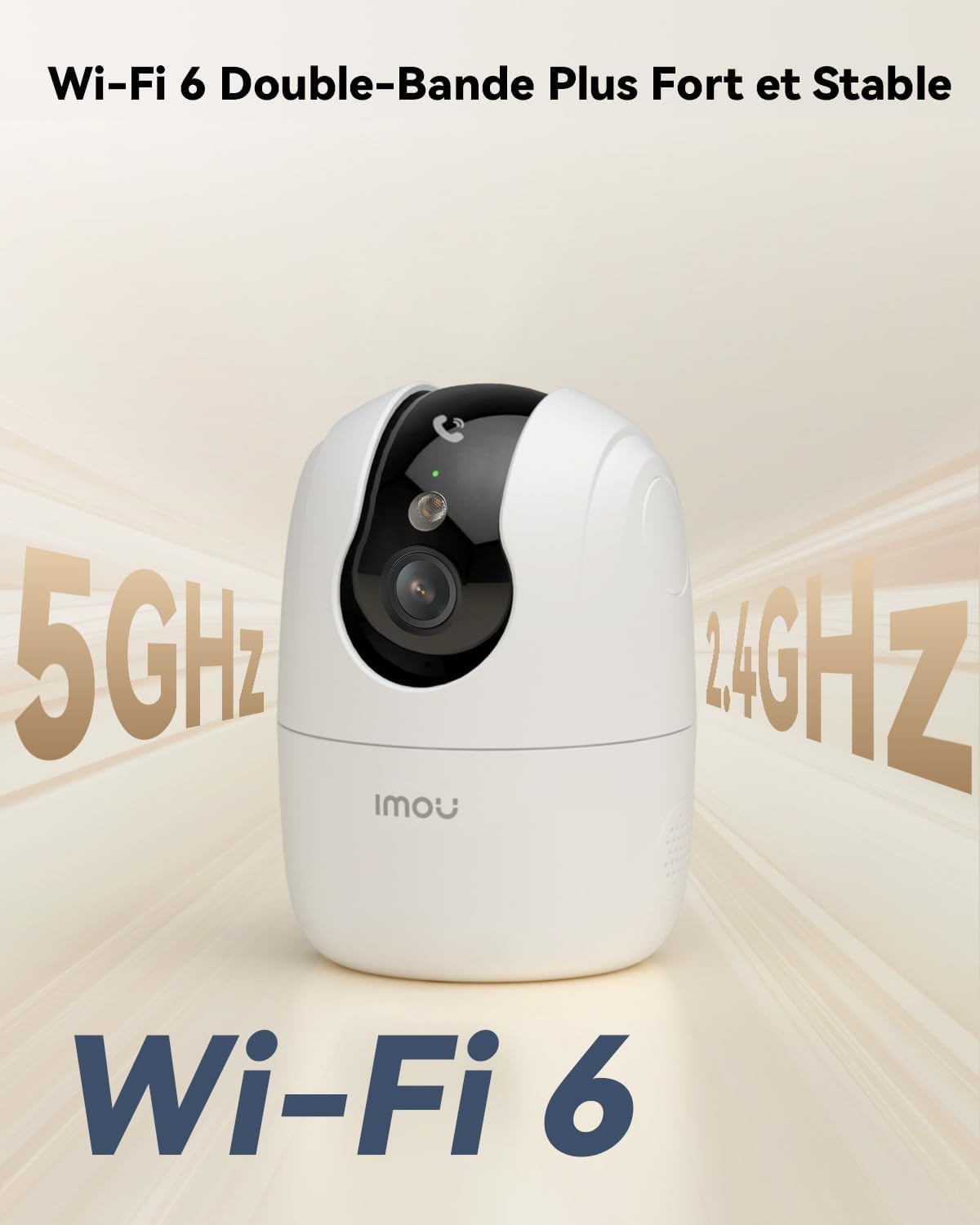 Imou 2K(3MP) Caméra Surveillance WiFi Intérieur 360°, Wi-Fi 6 Double-Bande(2.4G/5GHz), Vision Nocturne Couleur, Détection de Personnes/Animaux,Suivi Intelligent,Compatible Alexa pour Bébé/Chien/Maison 3 Imou 2K(3MP) Caméra Surveillance WiFi Intérieur 360°, Wi-Fi 6 Double-Bande(2.4G/5GHz), Vision Nocturne Couleur, Détection de Personnes/Animaux,Suivi Intelligent,Compatible Alexa pour Bébé/Chien/Maison – Image 2