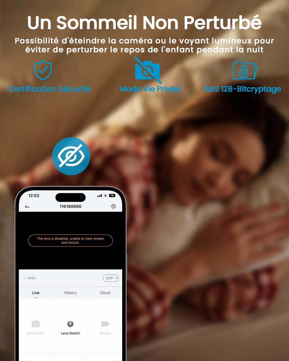 ieGeek 2 Pièces 2K Caméra Surveillance WiFi Intérieur 360° - Camera IP avec Double WiFi (2.4G/5GHz), Détection AI/PIR, Suivi Automatique, Compatible Alexa pour Chien/Bébé/Maison, SC1 7 ieGeek 2 Pièces 2K Caméra Surveillance WiFi Intérieur 360° - Camera IP avec Double WiFi (2.4G/5GHz), Détection AI/PIR, Suivi Automatique, Compatible Alexa pour Chien/Bébé/Maison, SC1 – Image 6