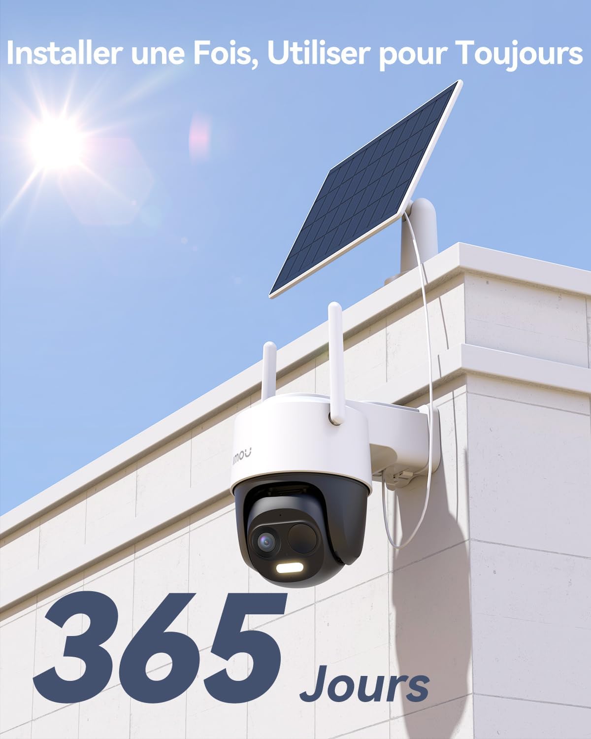 Imou 2K Caméra Surveillance WiFi Exterieure sans Fil Solaire avec Batterie 5000mAh, Caméra Solaire Exterieur 360° PTZ, 2.4GHz, Détection de Personnes/Véhicules, Vision Nocturne Couluer,IP65,Mode Privé 3 Imou 2K Caméra Surveillance WiFi Exterieure sans Fil Solaire avec Batterie 5000mAh, Caméra Solaire Exterieur 360° PTZ, 2.4GHz, Détection de Personnes/Véhicules, Vision Nocturne Couluer,IP65,Mode Privé – Image 2