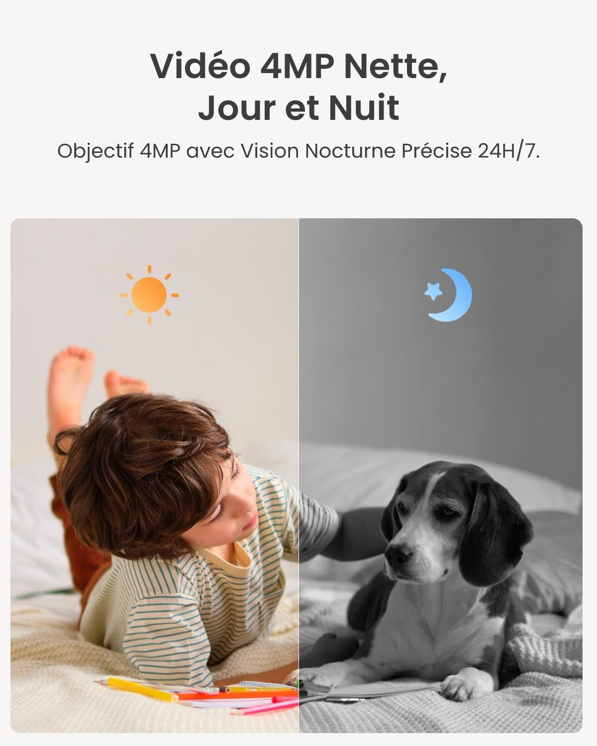 Reolink 4MP Interieur Caméra Surveillance WiFi – Vue à 360°, Suivi Automatique, Détection IA (Personne/Animal/Pleurs), Audio Bidirectionnel, Vision Nocturne, Mode Privé, sans Abonnement – E1 3 Reolink 4MP Interieur Caméra Surveillance WiFi – Vue à 360°, Suivi Automatique, Détection IA (Personne/Animal/Pleurs), Audio Bidirectionnel, Vision Nocturne, Mode Privé, sans Abonnement – E1 – Image 2