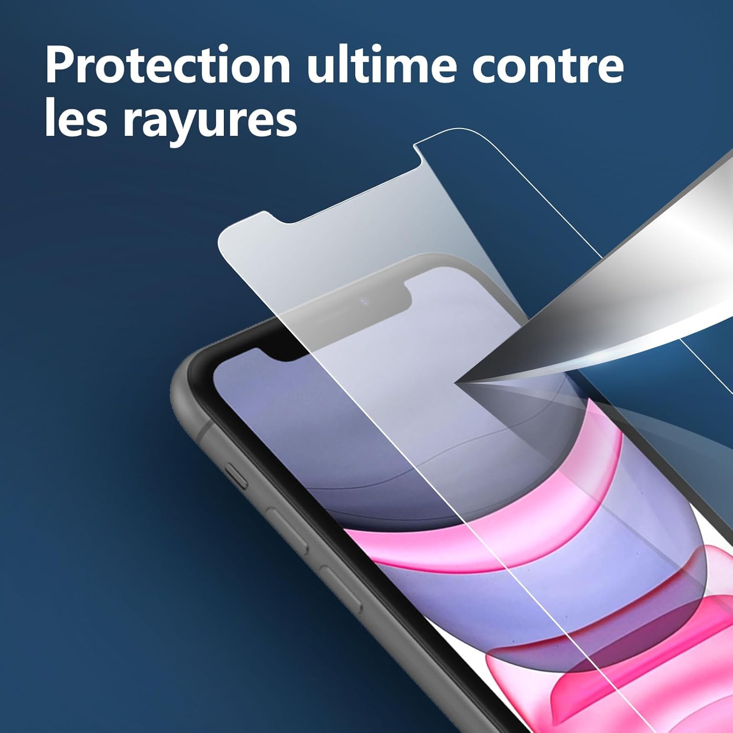 NEW'C Lot de 2, Verre Trempé pour iPhone 11 et iPhone XR, Film Protection écran - Sans Bulles d'air -Ultra Résistant (0,33mm HD Ultra Transparent) Dureté 9H Glass 6 NEW'C Lot de 2, Verre Trempé pour iPhone 11 et iPhone XR, Film Protection écran - Sans Bulles d'air -Ultra Résistant (0,33mm HD Ultra Transparent) Dureté 9H Glass – Image 5