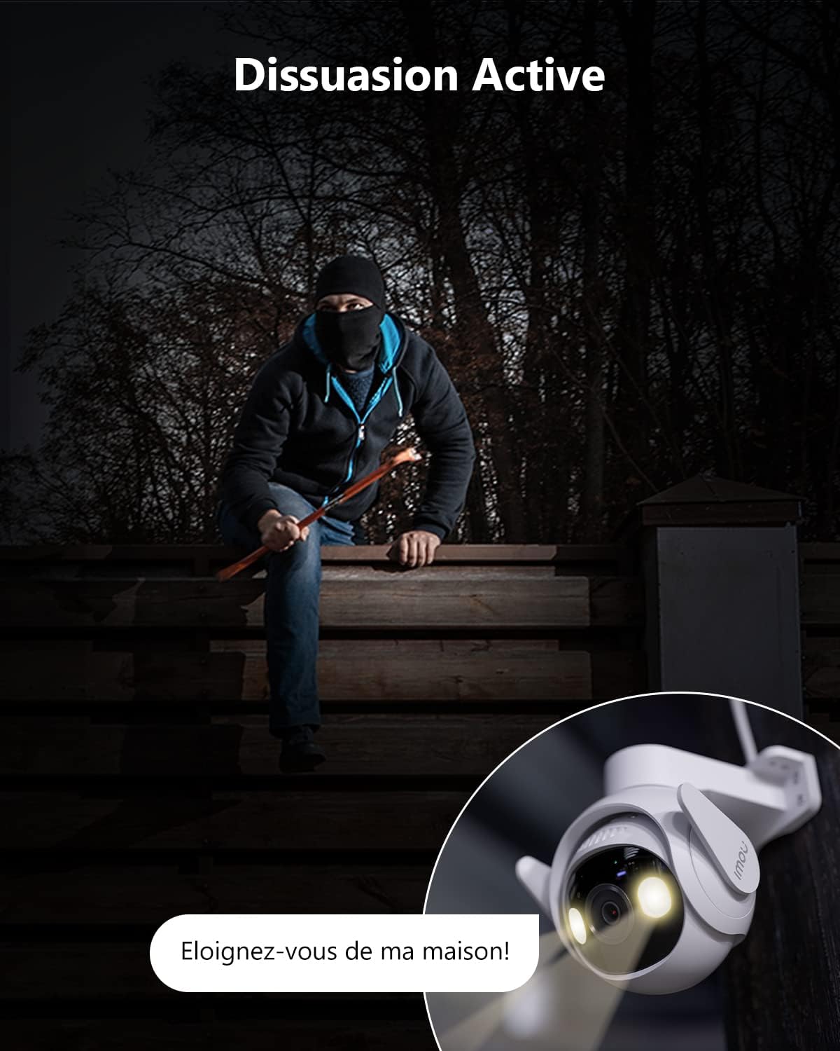 Imou 2K(3MP) Caméra Surveillance WiFi Extérieure PTZ, 360°Caméra IP Exterieur avec AI DÉTECTION DE Personne/VÉHICULE, Vision Nocturne Couleur 30M,Étanche, Audio Bidirectionnel,Sirène et Wi-FI 6 8 Imou 2K(3MP) Caméra Surveillance WiFi Extérieure PTZ, 360°Caméra IP Exterieur avec AI DÉTECTION DE Personne/VÉHICULE, Vision Nocturne Couleur 30M,Étanche, Audio Bidirectionnel,Sirène et Wi-FI 6 – Image 7