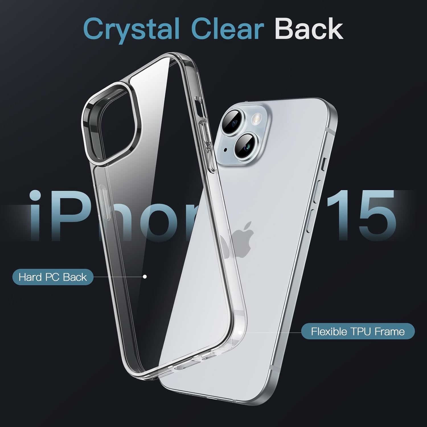 JETech Coque pour iPhone 15 6,1 Pouces, Anti-Jaunissement Étui de Protection Antichoc, Housse Anti-Rayures Dos Transparente (Transparente) 4 JETech Coque pour iPhone 15 6,1 Pouces, Anti-Jaunissement Étui de Protection Antichoc, Housse Anti-Rayures Dos Transparente (Transparente) – Image 3