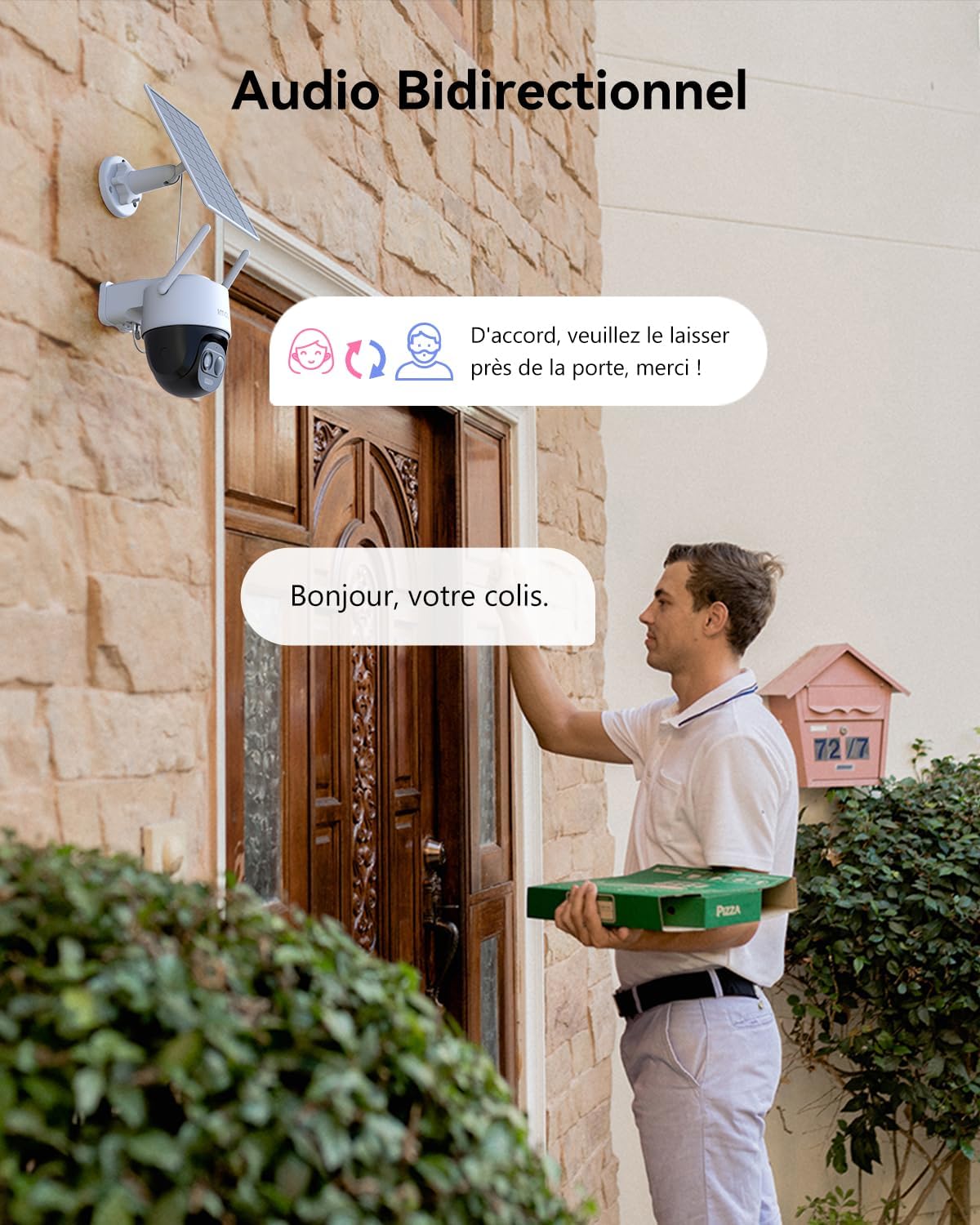 Imou 2K Caméra Surveillance WiFi Exterieure sans Fil Solaire avec Batterie 5000mAh, Caméra Solaire Exterieur 360° PTZ, 2.4GHz, Détection de Personnes/Véhicules, Vision Nocturne Couluer,IP65,Mode Privé 12 Imou 2K Caméra Surveillance WiFi Exterieure sans Fil Solaire avec Batterie 5000mAh, Caméra Solaire Exterieur 360° PTZ, 2.4GHz, Détection de Personnes/Véhicules, Vision Nocturne Couluer,IP65,Mode Privé – Image 11