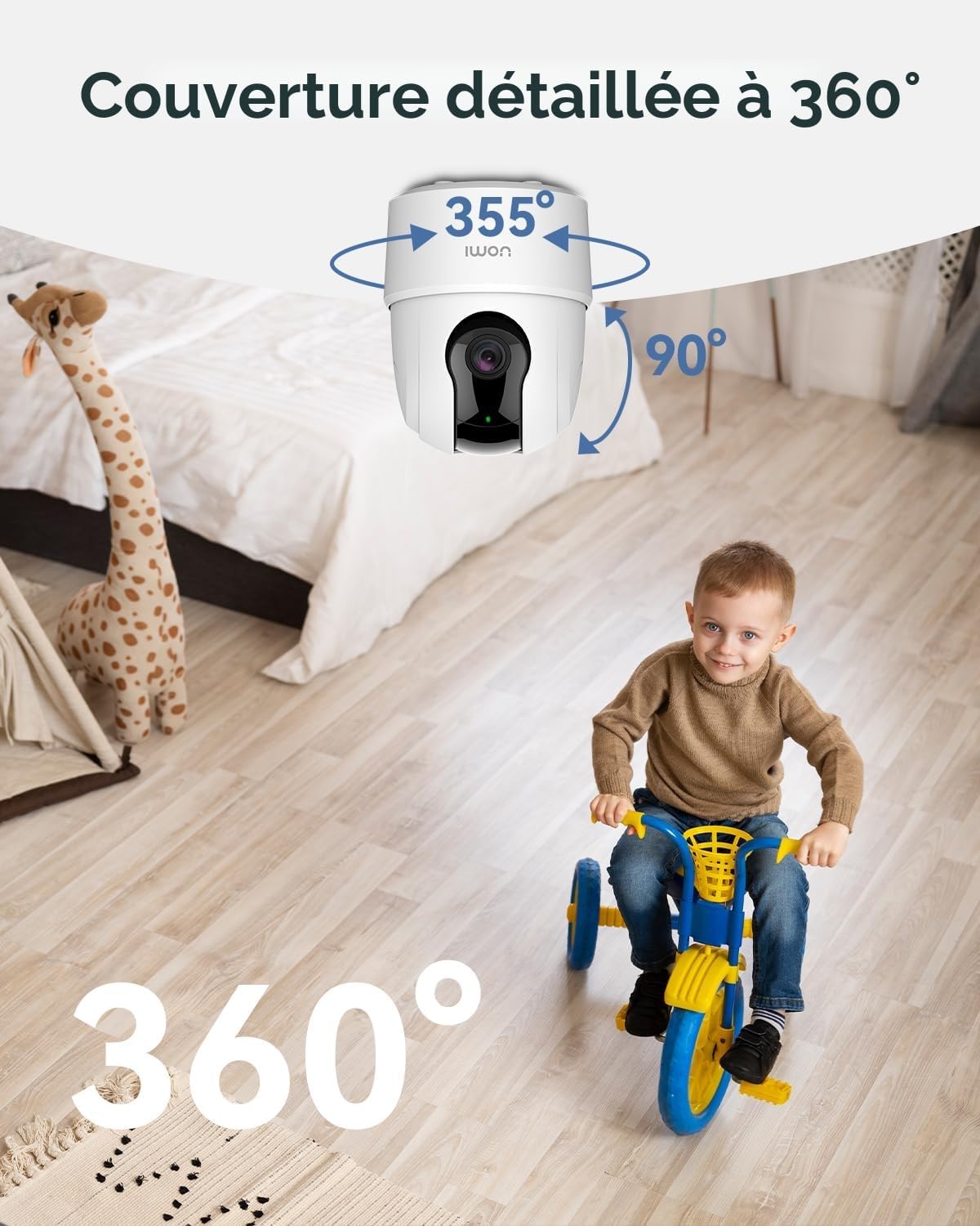 Imou 2K(3MP) Caméra Surveillance WiFi Intérieure Caméra 360° Connectée Smartphone avec Détection Humaine AI Suivi Intelligent Sirène Audio Bidirectionnel Compatible Alexa pour Bébé/Animaux 9 Imou 2K(3MP) Caméra Surveillance WiFi Intérieure Caméra 360° Connectée Smartphone avec Détection Humaine AI Suivi Intelligent Sirène Audio Bidirectionnel Compatible Alexa pour Bébé/Animaux – Image 8