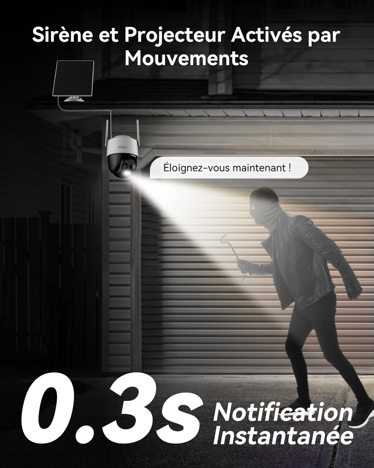 Imou 2K Caméra Surveillance WiFi Exterieure sans Fil Solaire avec Batterie 5000mAh, Caméra Solaire Exterieur 360° PTZ, 2.4GHz, Détection de Personnes/Véhicules, Vision Nocturne Couluer,IP65,Mode Privé 8 Imou 2K Caméra Surveillance WiFi Exterieure sans Fil Solaire avec Batterie 5000mAh, Caméra Solaire Exterieur 360° PTZ, 2.4GHz, Détection de Personnes/Véhicules, Vision Nocturne Couluer,IP65,Mode Privé – Image 7