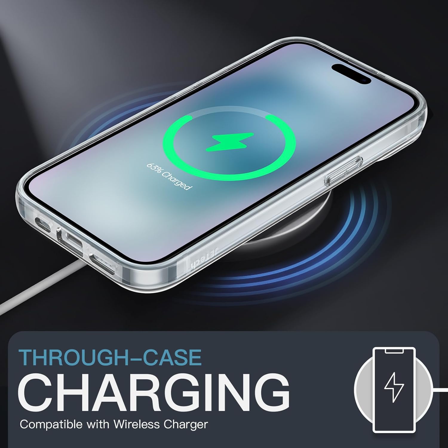 JETech Coque pour iPhone 15 6,1 Pouces, Anti-Jaunissement Étui de Protection Antichoc, Housse Anti-Rayures Dos Transparente (Transparente) 7 JETech Coque pour iPhone 15 6,1 Pouces, Anti-Jaunissement Étui de Protection Antichoc, Housse Anti-Rayures Dos Transparente (Transparente) – Image 6