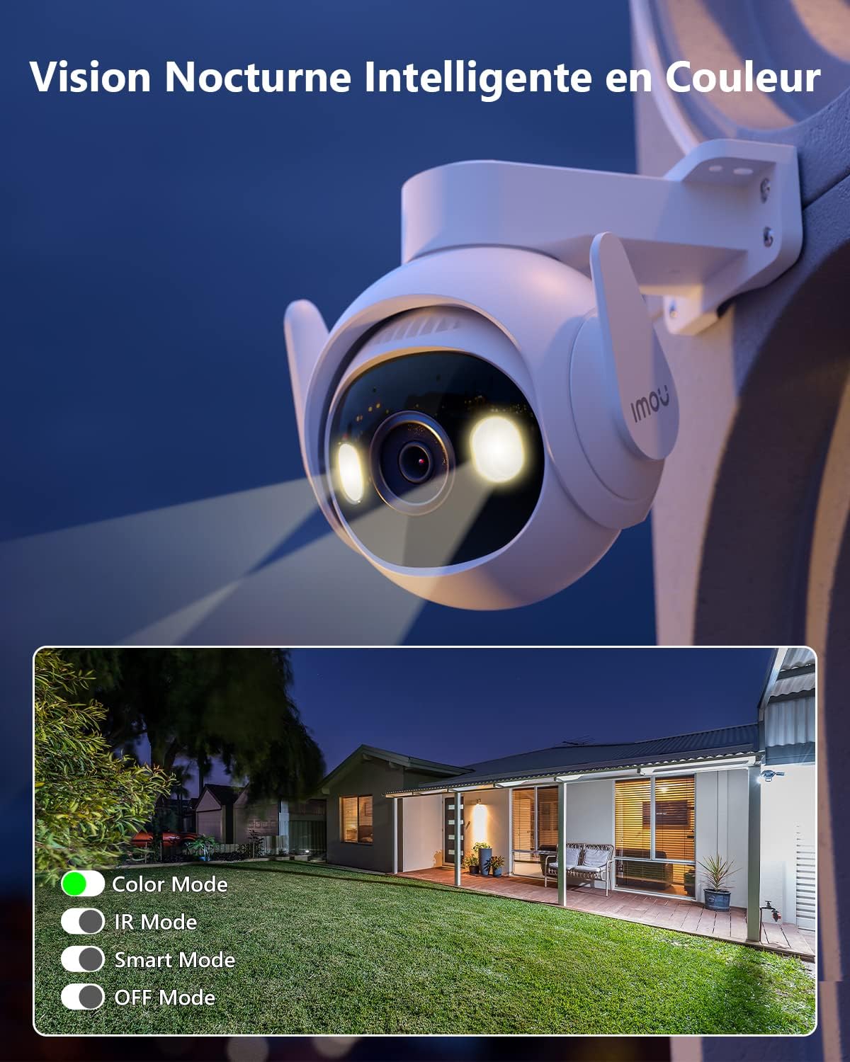 Imou 2K(3MP) Caméra Surveillance WiFi Extérieure PTZ, 360°Caméra IP Exterieur avec AI DÉTECTION DE Personne/VÉHICULE, Vision Nocturne Couleur 30M,Étanche, Audio Bidirectionnel,Sirène et Wi-FI 6 6 Imou 2K(3MP) Caméra Surveillance WiFi Extérieure PTZ, 360°Caméra IP Exterieur avec AI DÉTECTION DE Personne/VÉHICULE, Vision Nocturne Couleur 30M,Étanche, Audio Bidirectionnel,Sirène et Wi-FI 6 – Image 5