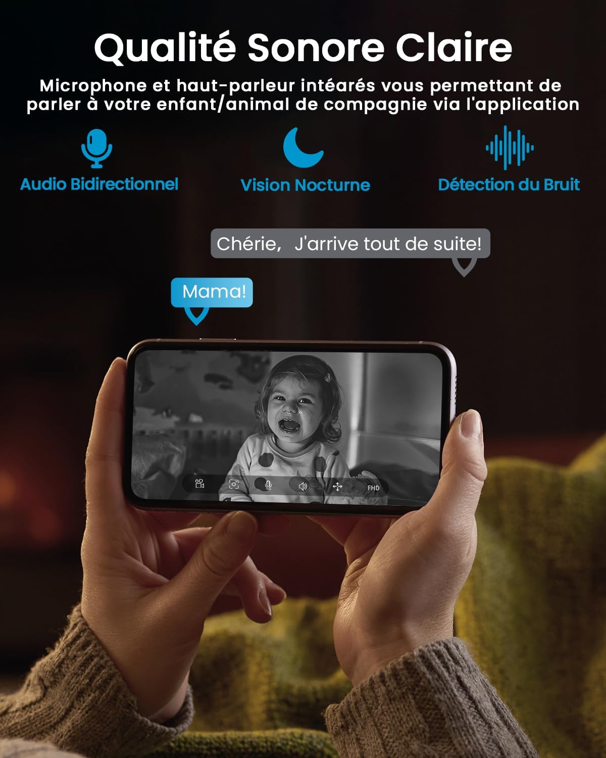 ieGeek 2 Pièces 2K Caméra Surveillance WiFi Intérieur 360° - Camera IP avec Double WiFi (2.4G/5GHz), Détection AI/PIR, Suivi Automatique, Compatible Alexa pour Chien/Bébé/Maison, SC1 6 ieGeek 2 Pièces 2K Caméra Surveillance WiFi Intérieur 360° - Camera IP avec Double WiFi (2.4G/5GHz), Détection AI/PIR, Suivi Automatique, Compatible Alexa pour Chien/Bébé/Maison, SC1 – Image 5