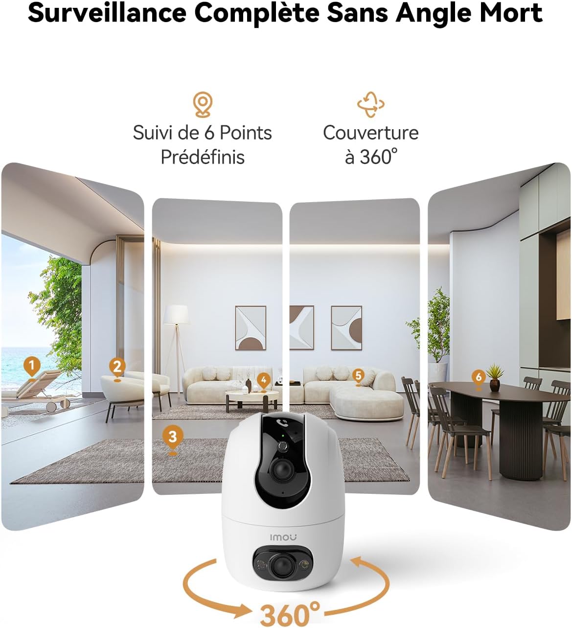 Imou 3K(3MP+3MP) Caméra Surveillance WiFi Intérieur Double Objectif, WiFi 2,4G/5GHz, Vision Nocturne Couleur, Détection de Personnes/Animaux, Suivi Automatique, Compatible Alexa pour Bébé/Chien/Maison 9 Imou 3K(3MP+3MP) Caméra Surveillance WiFi Intérieur Double Objectif, WiFi 2,4G/5GHz, Vision Nocturne Couleur, Détection de Personnes/Animaux, Suivi Automatique, Compatible Alexa pour Bébé/Chien/Maison – Image 8