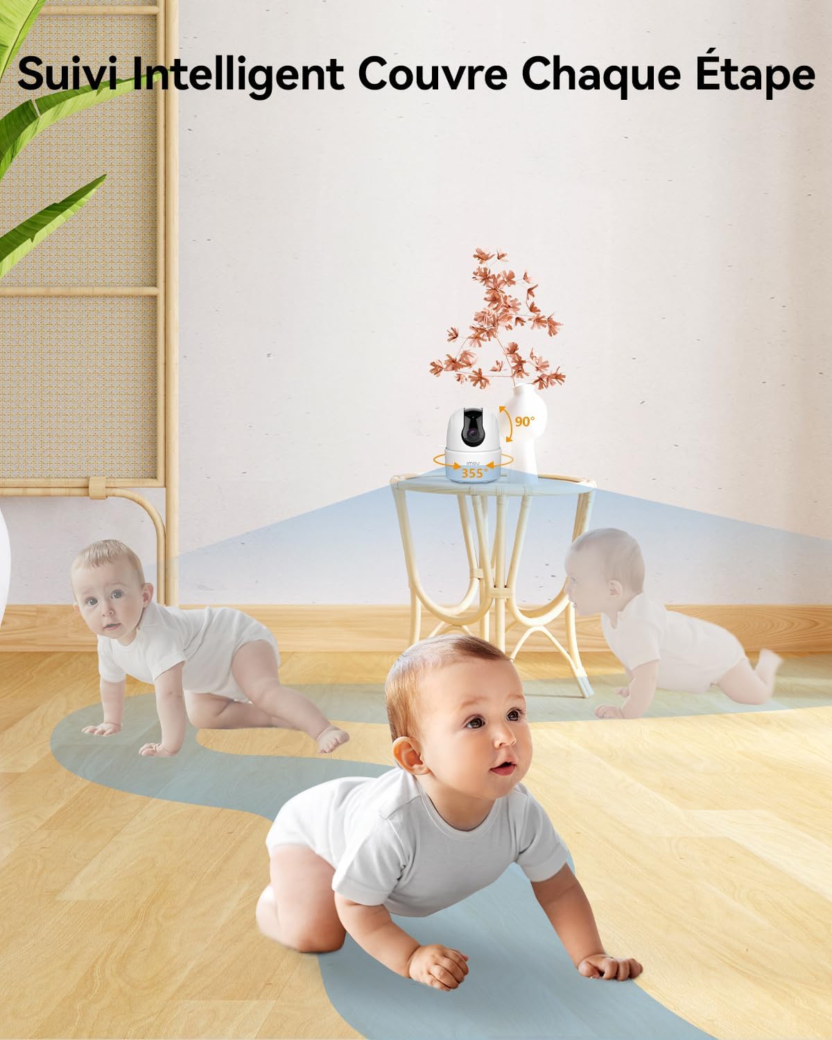 Imou 2K(3MP) Caméra Surveillance WiFi Intérieure Caméra 360° Connectée Smartphone avec Détection Humaine AI Suivi Intelligent Sirène Audio Bidirectionnel Compatible Alexa pour Bébé/Animaux 6 Imou 2K(3MP) Caméra Surveillance WiFi Intérieure Caméra 360° Connectée Smartphone avec Détection Humaine AI Suivi Intelligent Sirène Audio Bidirectionnel Compatible Alexa pour Bébé/Animaux – Image 5
