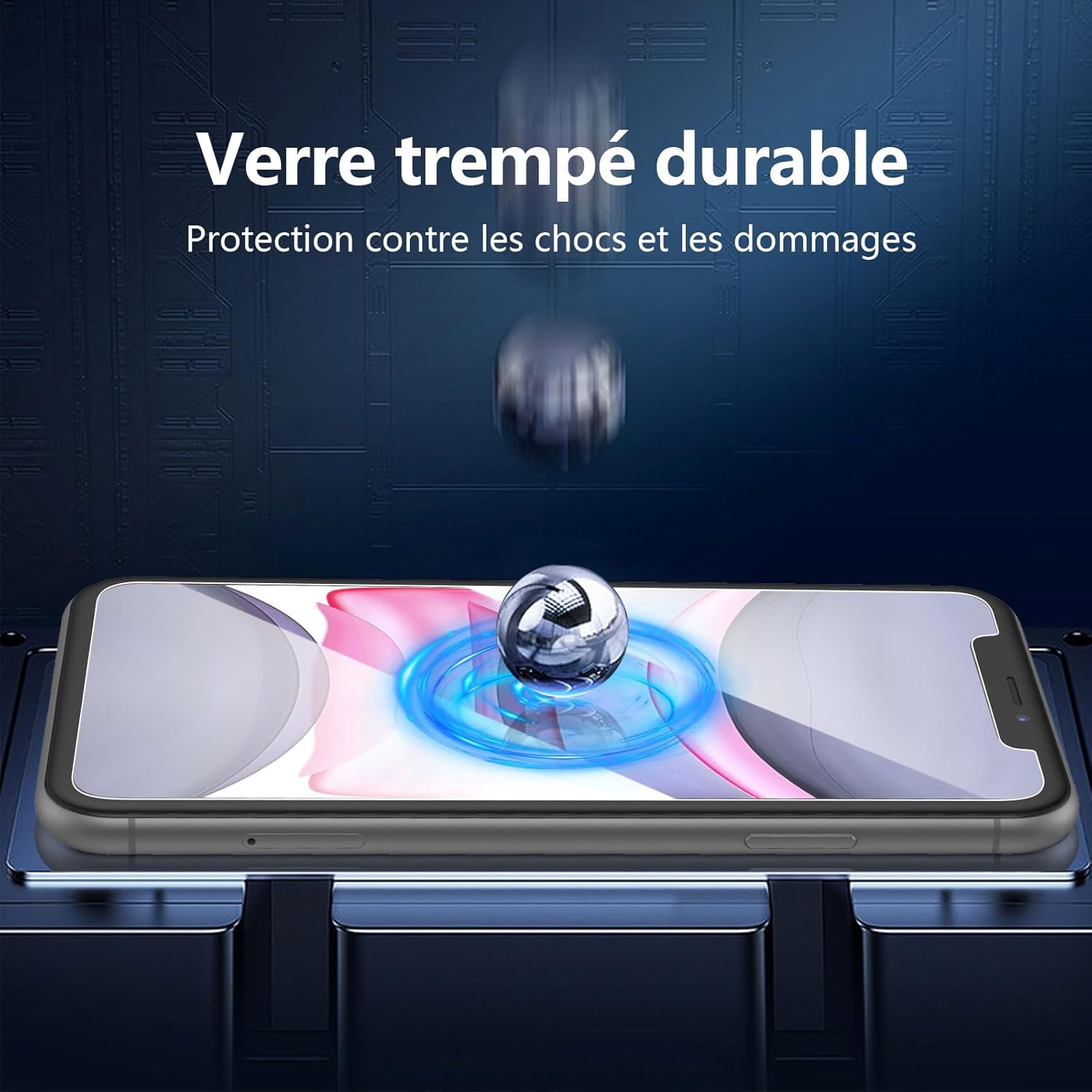 NEW'C Lot de 2, Verre Trempé pour iPhone 11 et iPhone XR, Film Protection écran - Sans Bulles d'air -Ultra Résistant (0,33mm HD Ultra Transparent) Dureté 9H Glass 8 NEW'C Lot de 2, Verre Trempé pour iPhone 11 et iPhone XR, Film Protection écran - Sans Bulles d'air -Ultra Résistant (0,33mm HD Ultra Transparent) Dureté 9H Glass – Image 7