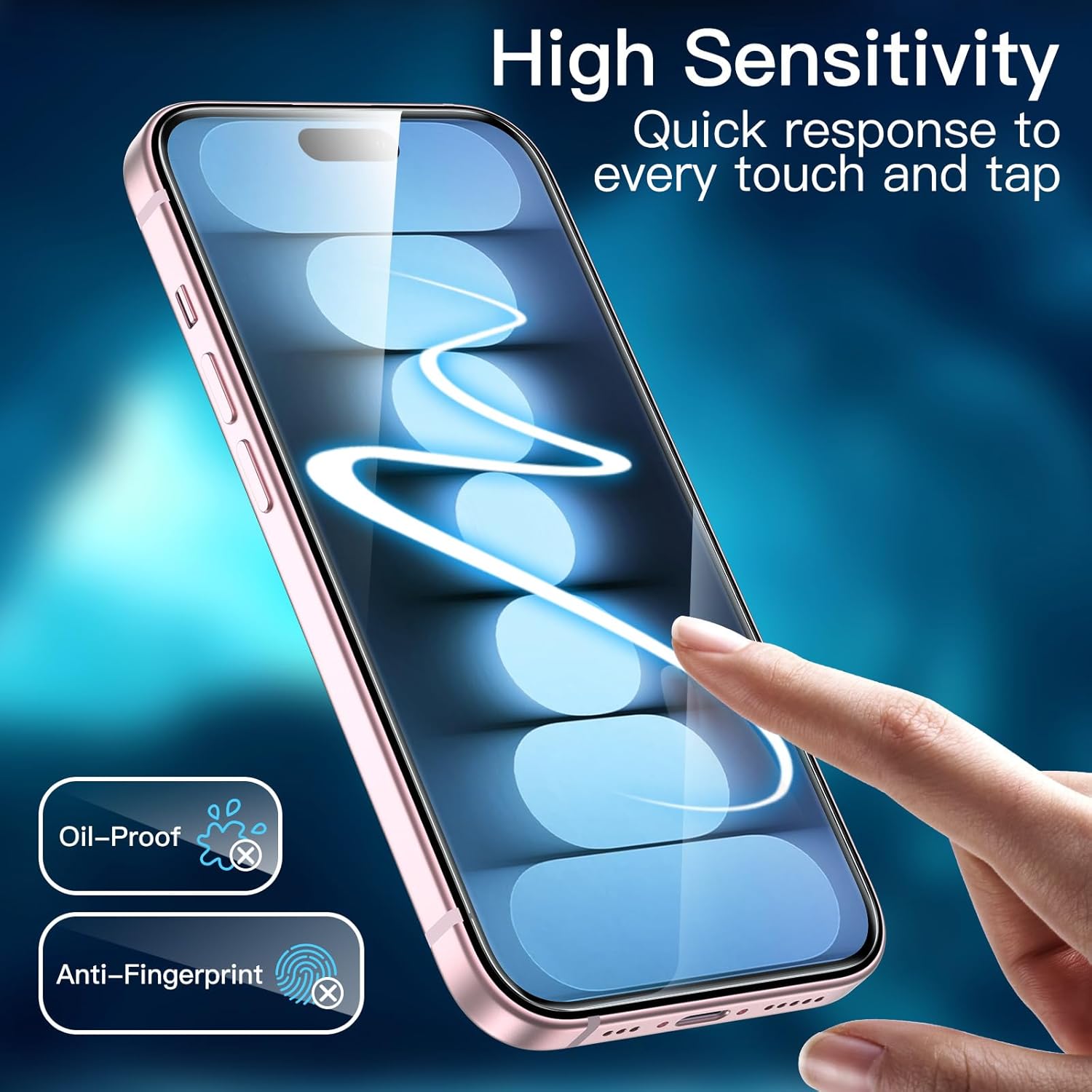 JETech Protection D'écran pour iPhone 15 6,1 Pouces, Film en Verre Trempé avec Outil d'Installation Facile, Compatible Coque, Transparent HD, Lot de 3 8 JETech Protection D'écran pour iPhone 15 6,1 Pouces, Film en Verre Trempé avec Outil d'Installation Facile, Compatible Coque, Transparent HD, Lot de 3 – Image 7