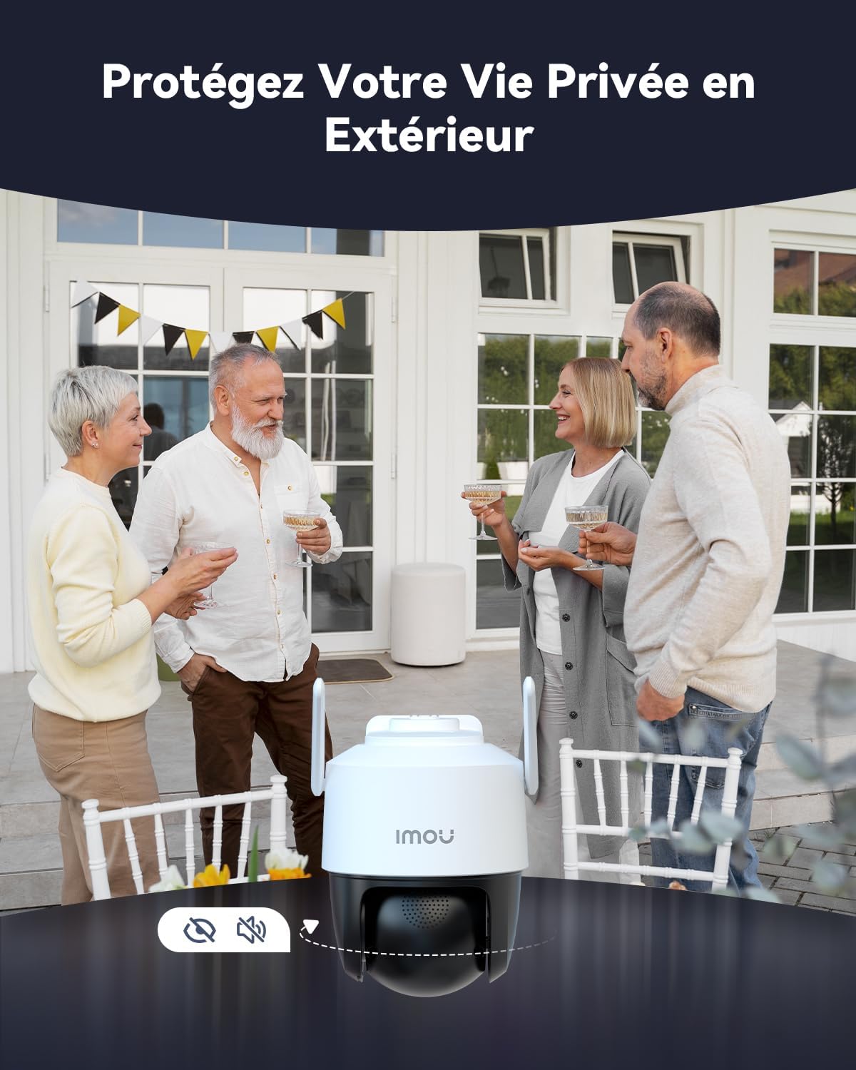 Imou 2K Caméra Surveillance WiFi Exterieure sans Fil Solaire avec Batterie 5000mAh, Caméra Solaire Exterieur 360° PTZ, 2.4GHz, Détection de Personnes/Véhicules, Vision Nocturne Couluer,IP65,Mode Privé 10 Imou 2K Caméra Surveillance WiFi Exterieure sans Fil Solaire avec Batterie 5000mAh, Caméra Solaire Exterieur 360° PTZ, 2.4GHz, Détection de Personnes/Véhicules, Vision Nocturne Couluer,IP65,Mode Privé – Image 9