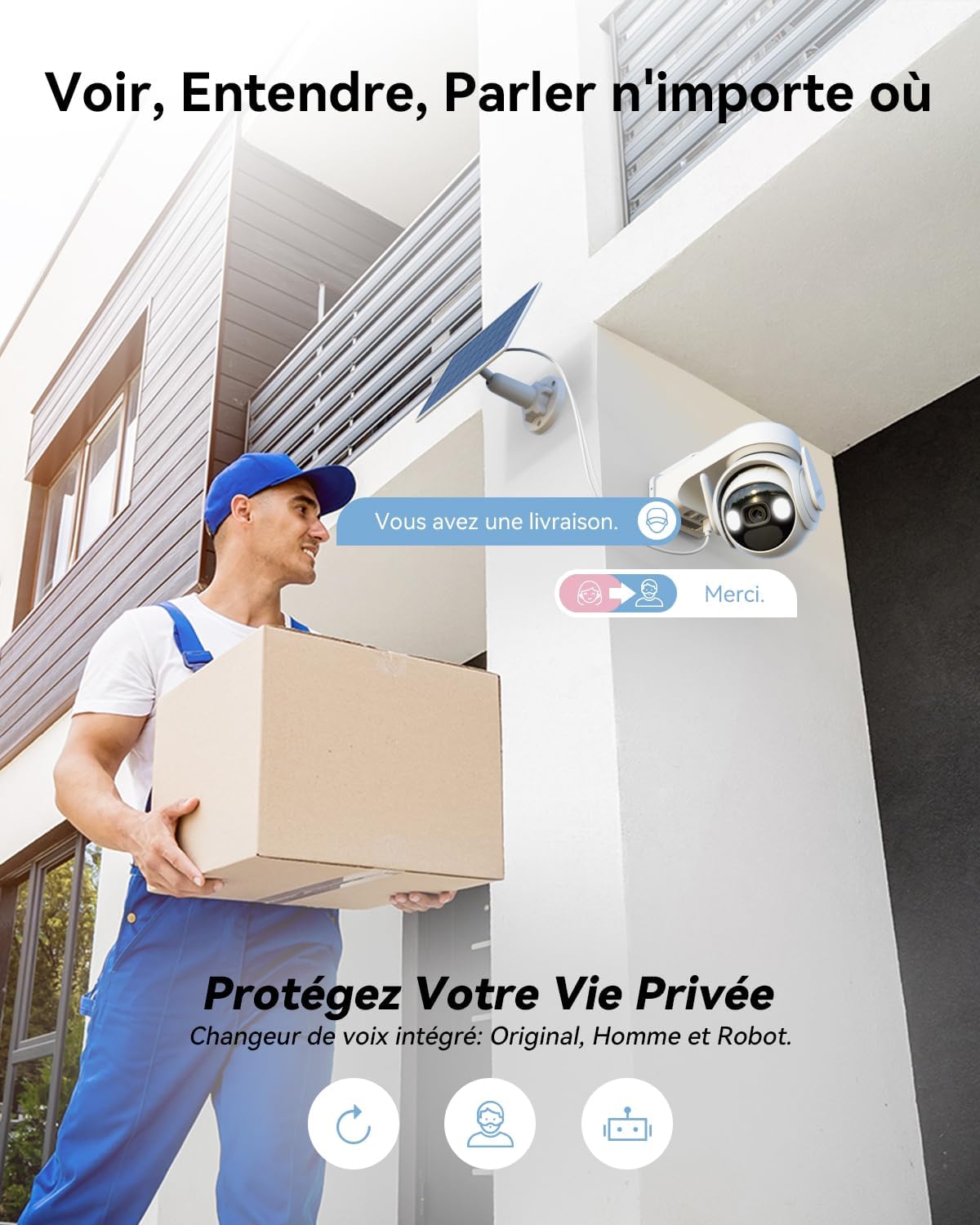 Imou 2K Caméra Surveillance WiFi Exterieure sans Fil Solaire avec Batterie 15000mAh, Camera Solaire Exterieur 360° PTZ, 2.4GHz,Vision Nocturne Couluer,Détection Humaine AI,Audio Bidirectionnel, Sirène 9 Imou 2K Caméra Surveillance WiFi Exterieure sans Fil Solaire avec Batterie 15000mAh, Camera Solaire Exterieur 360° PTZ, 2.4GHz,Vision Nocturne Couluer,Détection Humaine AI,Audio Bidirectionnel, Sirène – Image 8