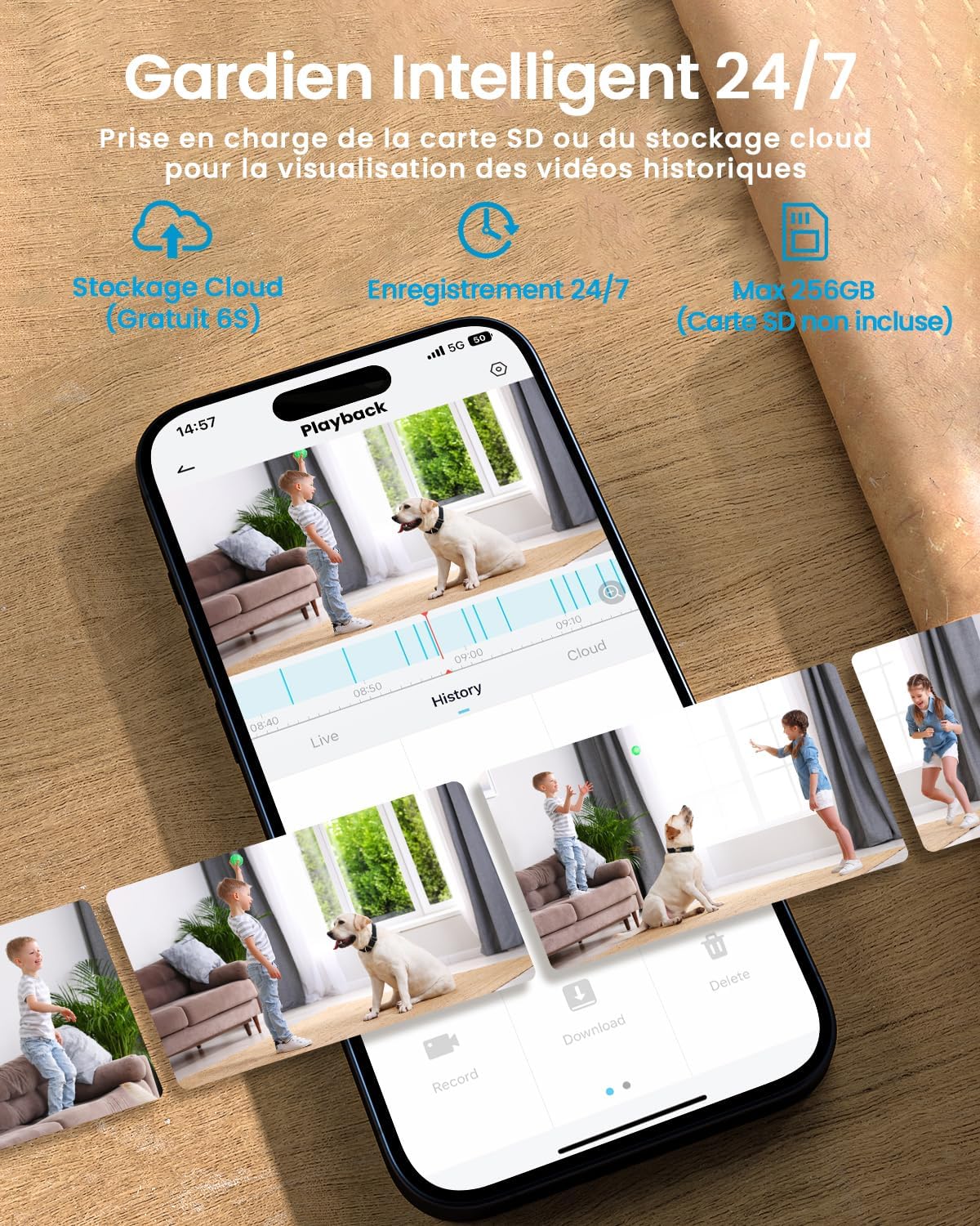 ieGeek 2 Pièces 2K Caméra Surveillance WiFi Intérieur 360° - Camera IP avec Double WiFi (2.4G/5GHz), Détection AI/PIR, Suivi Automatique, Compatible Alexa pour Chien/Bébé/Maison, SC1 8 ieGeek 2 Pièces 2K Caméra Surveillance WiFi Intérieur 360° - Camera IP avec Double WiFi (2.4G/5GHz), Détection AI/PIR, Suivi Automatique, Compatible Alexa pour Chien/Bébé/Maison, SC1 – Image 7