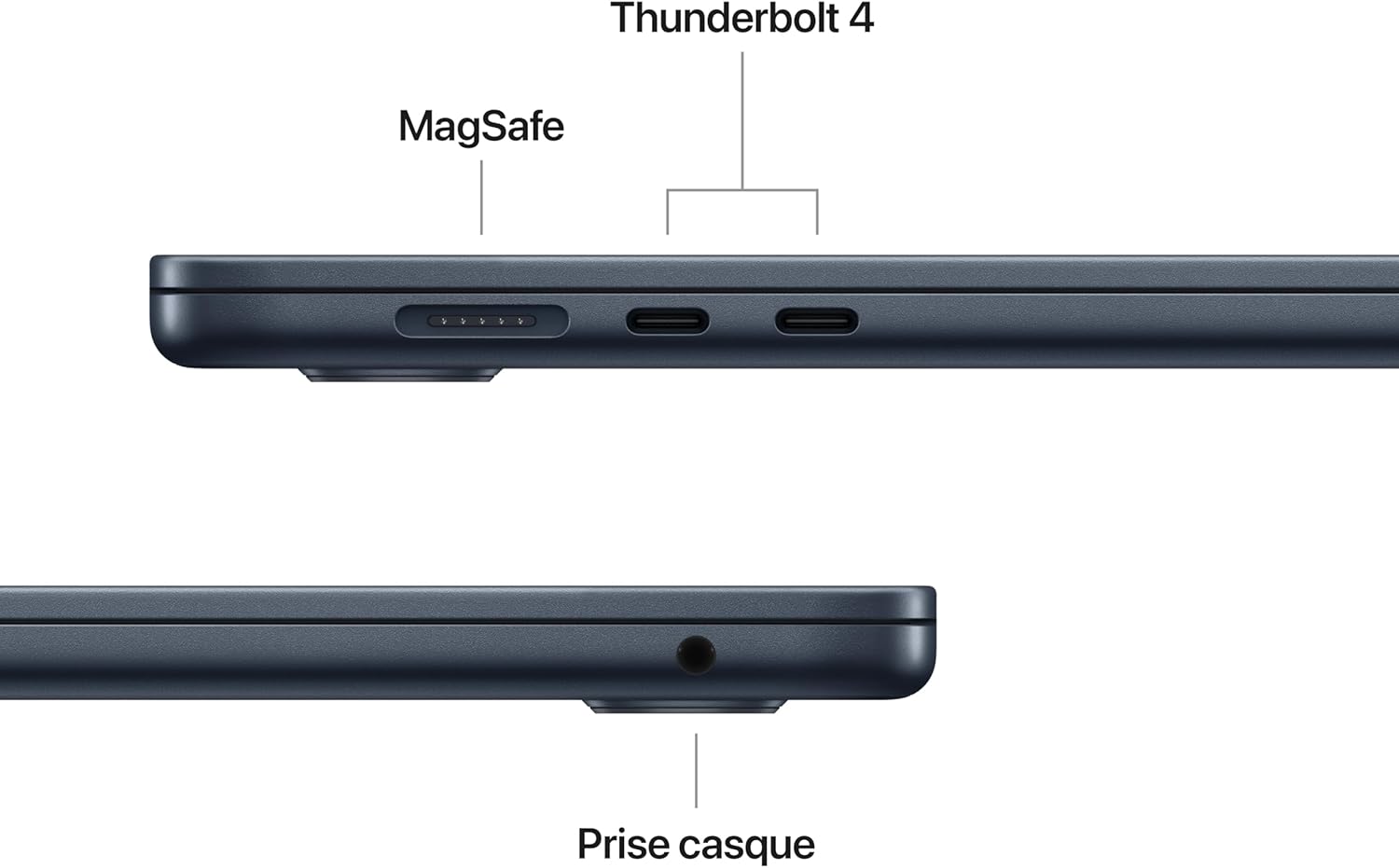 Apple MacBook Air 15 Pouces Ordinateur Portable avec Puce M4 : Conçu pour Apple Intelligence, Écran Liquid Retina de 15,3 Pouces, Mémoire unifiée de 16 Go, Stockage SSD de 512 Go, Touch ID ; Minuit 6 Apple MacBook Air 15 Pouces Ordinateur Portable avec Puce M4 : Conçu pour Apple Intelligence, Écran Liquid Retina de 15,3 Pouces, Mémoire unifiée de 16 Go, Stockage SSD de 512 Go, Touch ID ; Minuit – Image 5