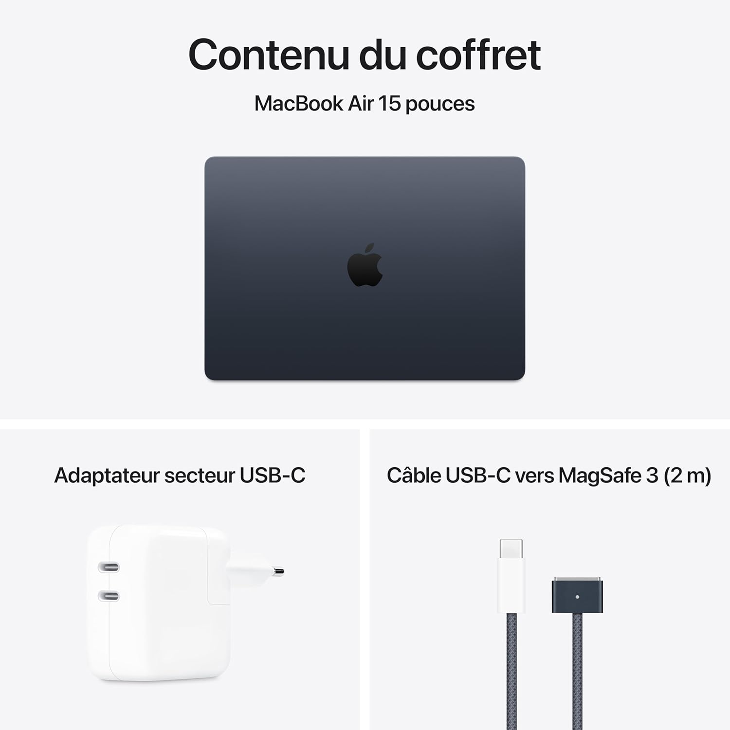 Apple MacBook Air 15 Pouces Ordinateur Portable avec Puce M4 : Conçu pour Apple Intelligence, Écran Liquid Retina de 15,3 Pouces, Mémoire unifiée de 24 Go, Stockage SSD de 512 Go, Touch ID ; Minuit 7 Apple MacBook Air 15 Pouces Ordinateur Portable avec Puce M4 : Conçu pour Apple Intelligence, Écran Liquid Retina de 15,3 Pouces, Mémoire unifiée de 24 Go, Stockage SSD de 512 Go, Touch ID ; Minuit – Image 6