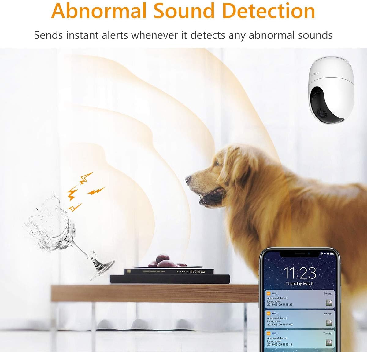 Imou Ranger 2 5MP (IPC-K2EN-5H2W) - Caméra dôme WiFi motorisée de 5 MP dispose d'une IA, d'un suivi automatique, d'un audio bidirectionnel, d'une sirène, d'un microphone, d'un infrarouge de 10 m, d'un 8 Imou Ranger 2 5MP (IPC-K2EN-5H2W) - Caméra dôme WiFi motorisée de 5 MP dispose d'une IA, d'un suivi automatique, d'un audio bidirectionnel, d'une sirène, d'un microphone, d'un infrarouge de 10 m, d'un – Image 7