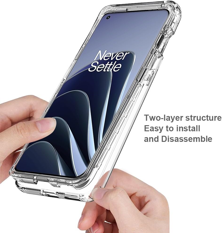 Coque hybride pour OnePlus 10 Pro - Protection contre les chutes - Robuste - Antidérapante - Anti-chocs - Anti-rayures - Transparente 5 Coque hybride pour OnePlus 10 Pro - Protection contre les chutes - Robuste - Antidérapante - Anti-chocs - Anti-rayures - Transparente – Image 4