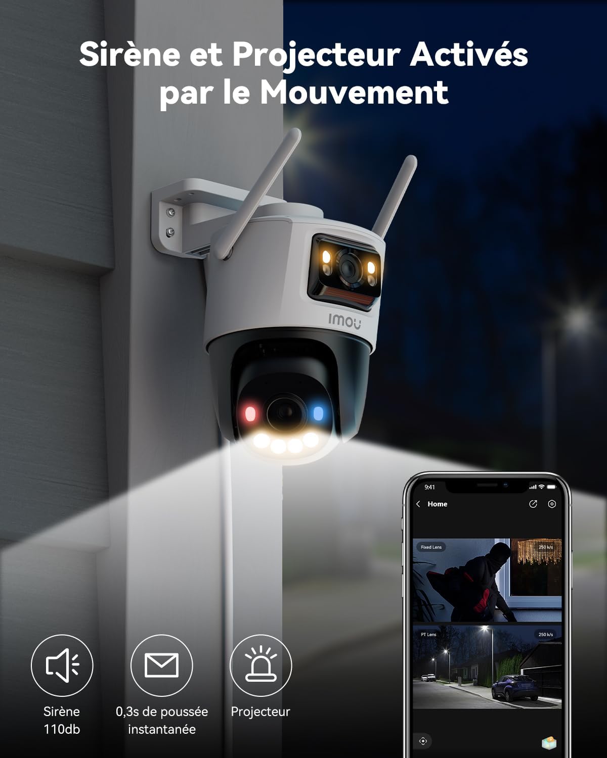 Imou 4G LTE Caméra Surveillance Extérieure à Double Objectif, 3K(3MP+3MP) Camera avec Carte SIM, Détection Humaine/Véhicule, Suivi Automatique, Vision Nocturne Couleur 30M, IP66, Micro SD 64Go Incluse 8 Imou 4G LTE Caméra Surveillance Extérieure à Double Objectif, 3K(3MP+3MP) Camera avec Carte SIM, Détection Humaine/Véhicule, Suivi Automatique, Vision Nocturne Couleur 30M, IP66, Micro SD 64Go Incluse – Image 7