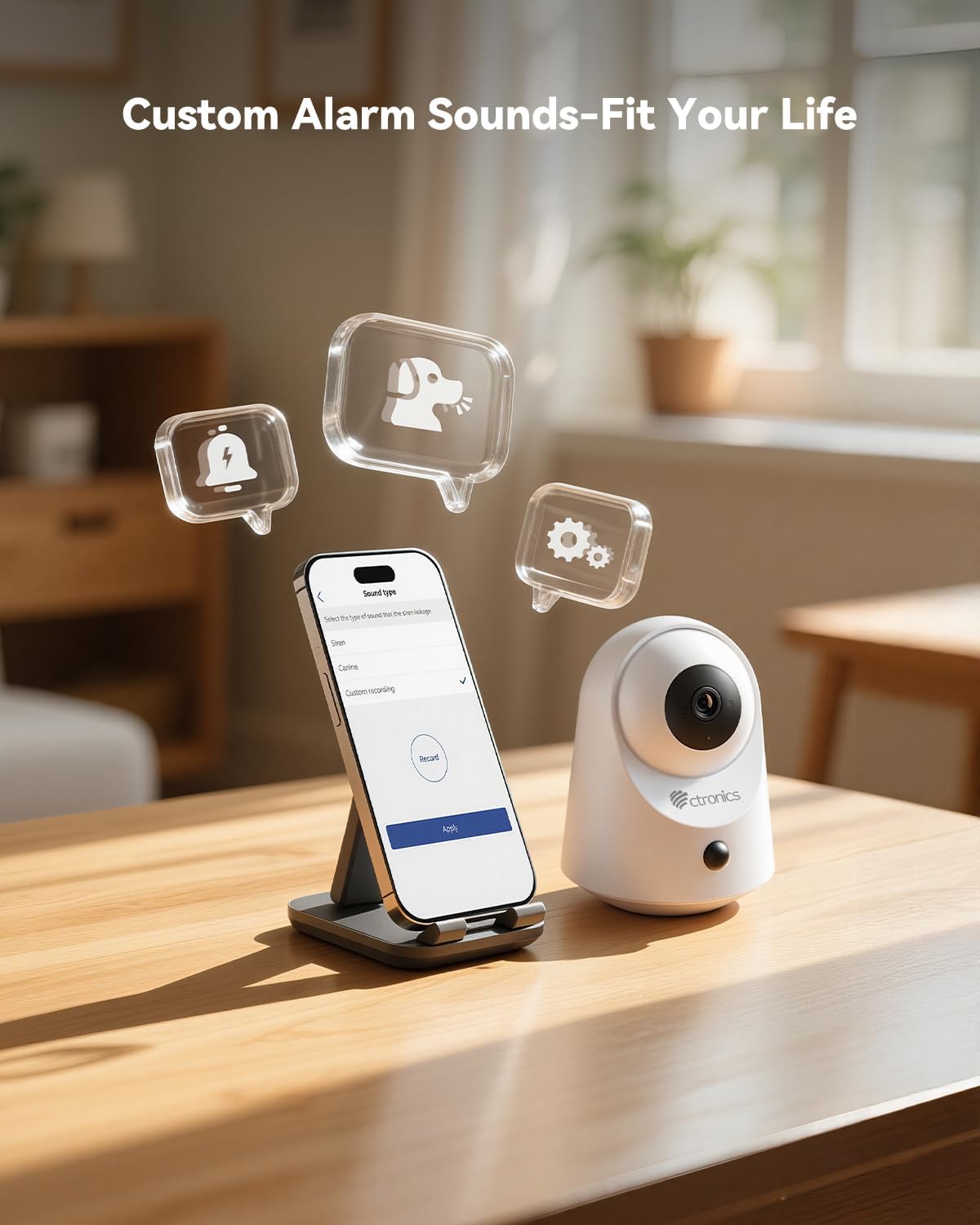 Ctronics Caméra Surveillance Intérieure sans Fil Batterie, WiFi 2.4/5GHz, 2K Vision Nocturne Infrarouge 20 m, Accès PC/App, 128Go/Cloud Stockage, Détection PIR, Audio Bidirectionnel 7 Ctronics Caméra Surveillance Intérieure sans Fil Batterie, WiFi 2.4/5GHz, 2K Vision Nocturne Infrarouge 20 m, Accès PC/App, 128Go/Cloud Stockage, Détection PIR, Audio Bidirectionnel – Image 6