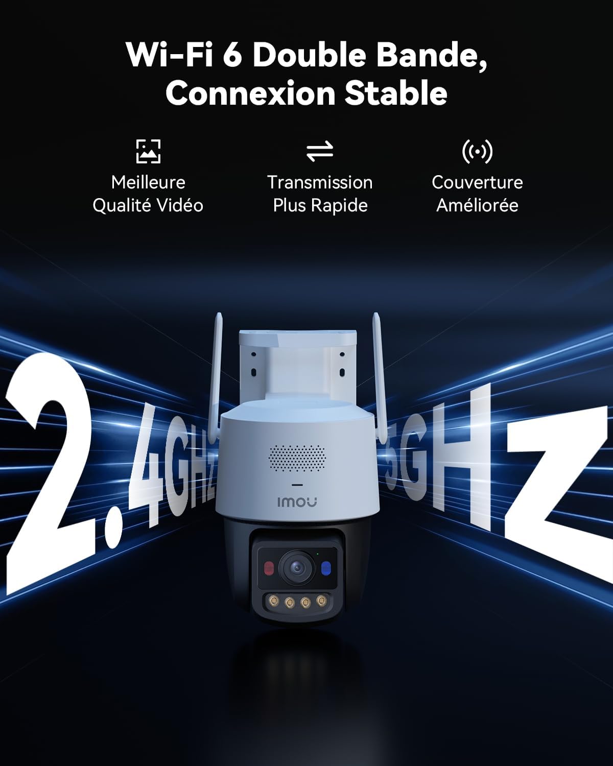 Imou 6MP Caméra PoE Extérieure avec WiFi 2.4G/5GHz, Caméra de Surveillance Extérieur avec Vision Nocturne Couleur de Jour, Détection Personne/Véhicule, Suivi Intelligent, Audio Bidirectionnel, Etanche 5 Imou 6MP Caméra PoE Extérieure avec WiFi 2.4G/5GHz, Caméra de Surveillance Extérieur avec Vision Nocturne Couleur de Jour, Détection Personne/Véhicule, Suivi Intelligent, Audio Bidirectionnel, Etanche – Image 4