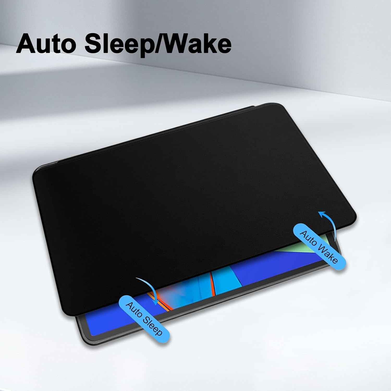 Coque Compatible avec OnePlus Pad 3, Etui Housse Pivotante à 360 Degrés avec Support/Fente pour Stylo Pliable, Cuir PU + Housse Acrylique Claire, Noir 4 Coque Compatible avec OnePlus Pad 3, Etui Housse Pivotante à 360 Degrés avec Support/Fente pour Stylo Pliable, Cuir PU + Housse Acrylique Claire, Noir – Image 3