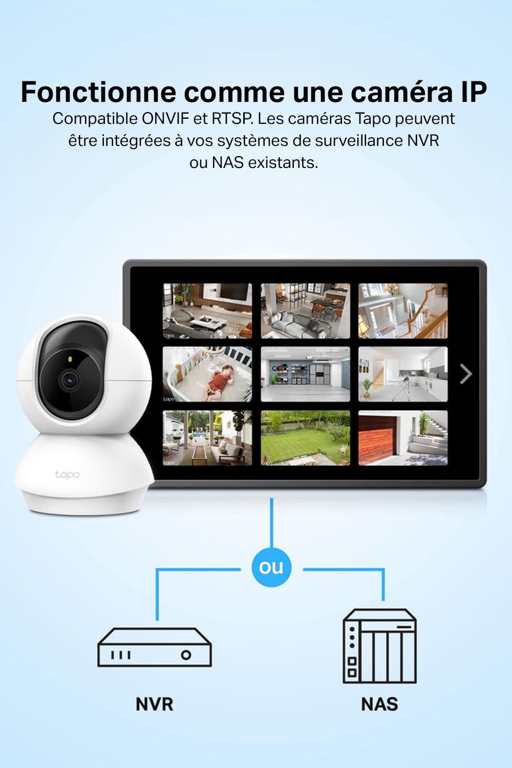 Tapo C21A 2K(3MP) Caméra Surveillance WiFi intérieure 360°, Vision Nocturne, Notifications en Temps réel, Détection de Personne, Suivi de Mouvement, Télécommande, Compatible avec Alexa 7 Tapo C21A 2K(3MP) Caméra Surveillance WiFi intérieure 360°, Vision Nocturne, Notifications en Temps réel, Détection de Personne, Suivi de Mouvement, Télécommande, Compatible avec Alexa – Image 6