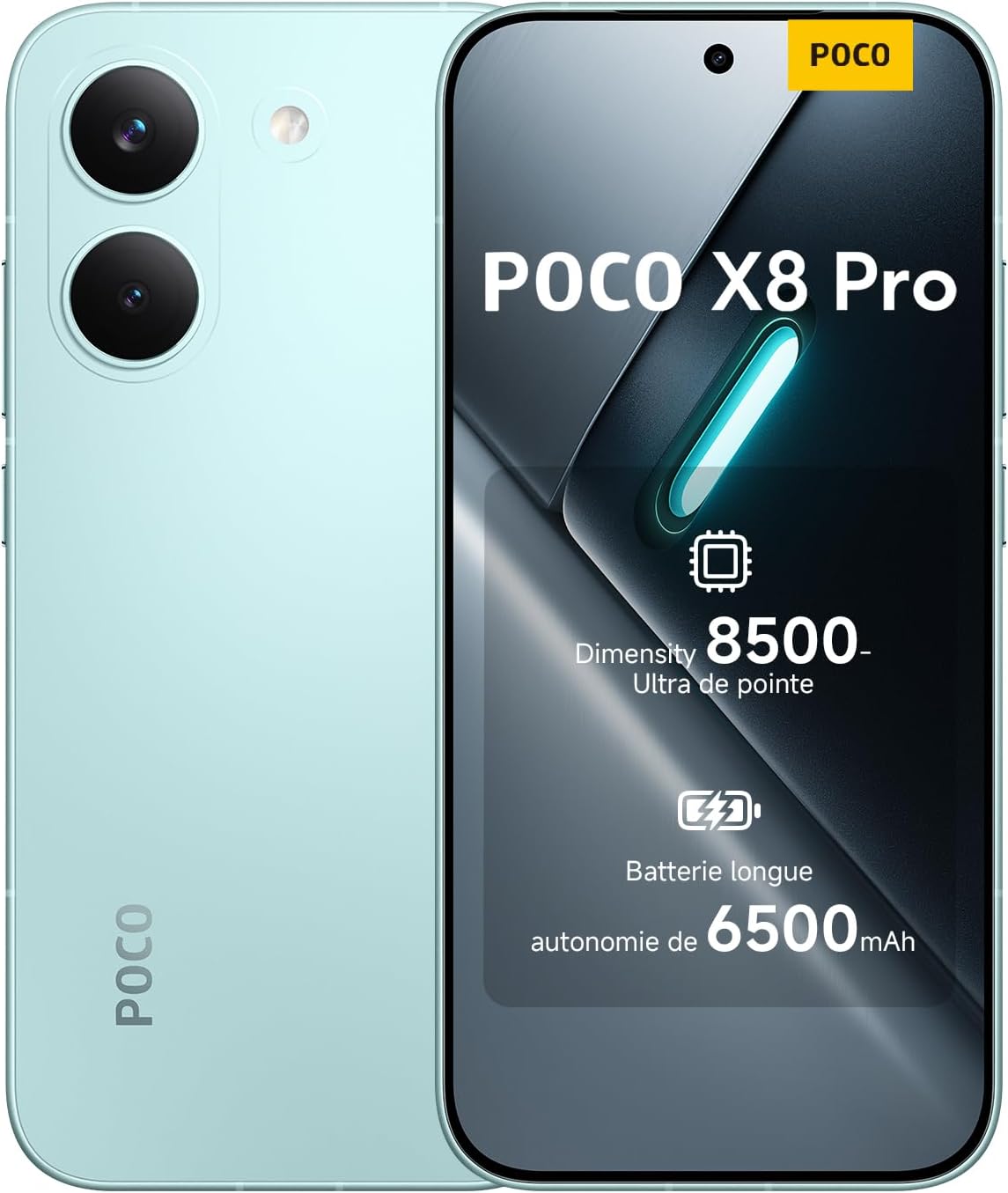 POCO X8 Pro, Smartphone 8+256 Go, Processeur Haut de Gamme Dimensity 8500-Ultra,écran AMOLED Ultra-Lumineux, 50 MP Sony IMX882 avec OIS, Vert, 1 an de Garantie supplémentaire, Chargeur Non Inclus 2 POCO X8 Pro, Smartphone 8+256 Go, Processeur Haut de Gamme Dimensity 8500-Ultra,écran AMOLED Ultra-Lumineux, 50 MP Sony IMX882 avec OIS, Vert, 1 an de Garantie supplémentaire, Chargeur Non Inclus