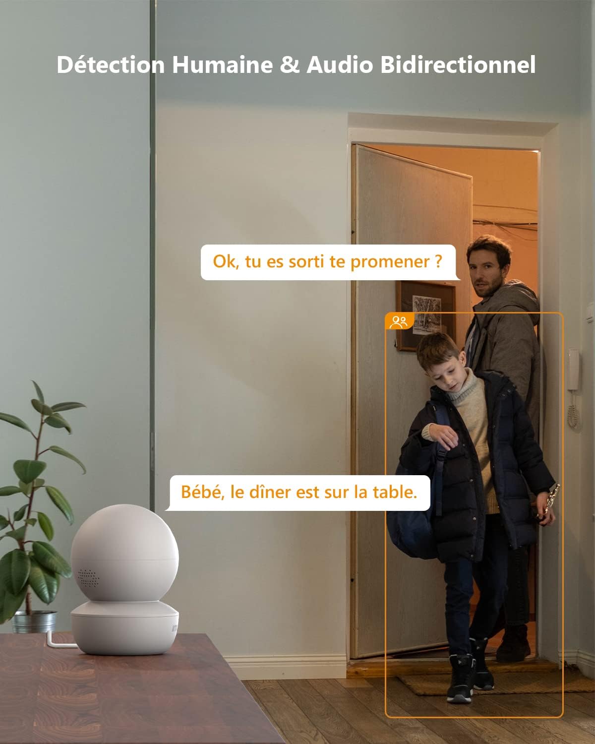 Imou Caméra Surveillance WiFi Intérieur 1080P FHD Caméra 360° Connectée Smartphone Détection Humaine AI Suivi Intelligent Sirène Audio Bidirectionnel Mode Privé Compatible Alexa pour Bébé (Ranger SE) 4 Imou Caméra Surveillance WiFi Intérieur 1080P FHD Caméra 360° Connectée Smartphone Détection Humaine AI Suivi Intelligent Sirène Audio Bidirectionnel Mode Privé Compatible Alexa pour Bébé (Ranger SE) – Image 3