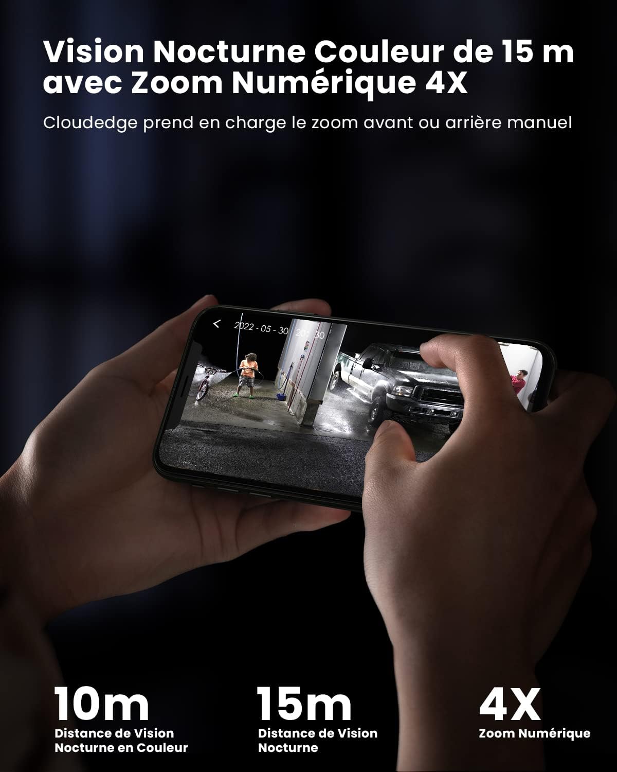 ieGeek 2K Camera Surveillance WiFi Exterieure sans Fil, Camera Solaire avec Batterie, Pan 355°/Tilt 120°, Détection Humaine PIR, Alarme Auditive, Vision Nocturne Couleur, Audio Bidirectionnel 5 ieGeek 2K Camera Surveillance WiFi Exterieure sans Fil, Camera Solaire avec Batterie, Pan 355°/Tilt 120°, Détection Humaine PIR, Alarme Auditive, Vision Nocturne Couleur, Audio Bidirectionnel – Image 4