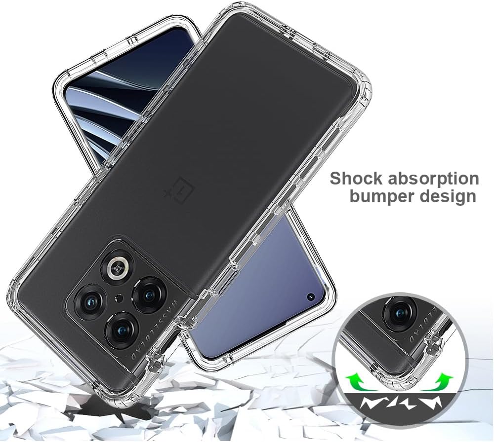 Coque hybride pour OnePlus 10 Pro - Protection contre les chutes - Robuste - Antidérapante - Anti-chocs - Anti-rayures - Transparente 4 Coque hybride pour OnePlus 10 Pro - Protection contre les chutes - Robuste - Antidérapante - Anti-chocs - Anti-rayures - Transparente – Image 3