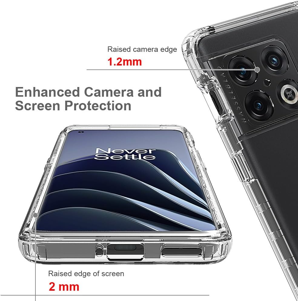 Coque hybride pour OnePlus 10 Pro - Protection contre les chutes - Robuste - Antidérapante - Anti-chocs - Anti-rayures - Transparente 3 Coque hybride pour OnePlus 10 Pro - Protection contre les chutes - Robuste - Antidérapante - Anti-chocs - Anti-rayures - Transparente – Image 2