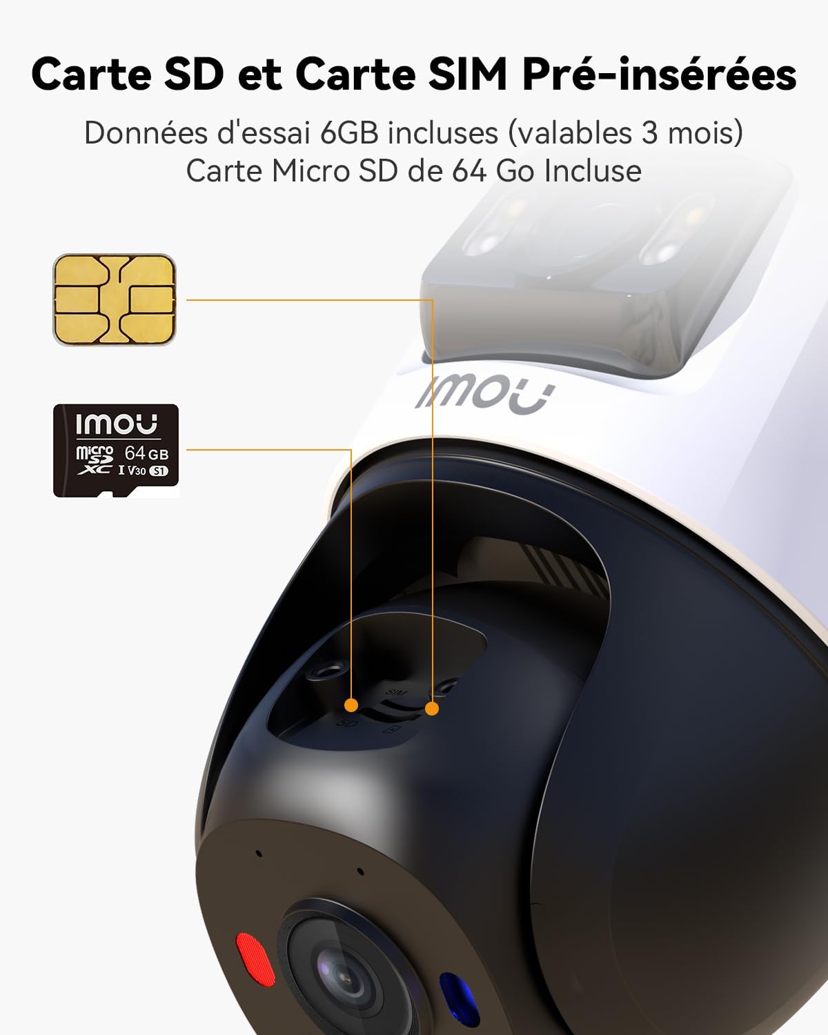 Imou 4G LTE Caméra Surveillance Extérieure à Double Objectif, 3K(3MP+3MP) Camera avec Carte SIM, Détection Humaine/Véhicule, Suivi Automatique, Vision Nocturne Couleur 30M, IP66, Micro SD 64Go Incluse 4 Imou 4G LTE Caméra Surveillance Extérieure à Double Objectif, 3K(3MP+3MP) Camera avec Carte SIM, Détection Humaine/Véhicule, Suivi Automatique, Vision Nocturne Couleur 30M, IP66, Micro SD 64Go Incluse – Image 3