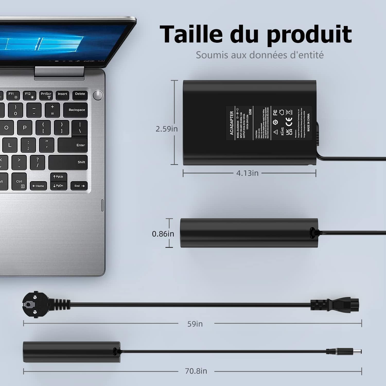 65W Chargeur Ordinateur Portable pour Dell Latitude 7490 7480 7290 7280 5580 5500 5490 5480 5400 E7440 E6430 E6440 E6540 E5540 E5450 E5470 E7450 E7470 E5250 5590 5300 Adaptateur 7.4 x 5.0mm 4 65W Chargeur Ordinateur Portable pour Dell Latitude 7490 7480 7290 7280 5580 5500 5490 5480 5400 E7440 E6430 E6440 E6540 E5540 E5450 E5470 E7450 E7470 E5250 5590 5300 Adaptateur 7.4 x 5.0mm – Image 3