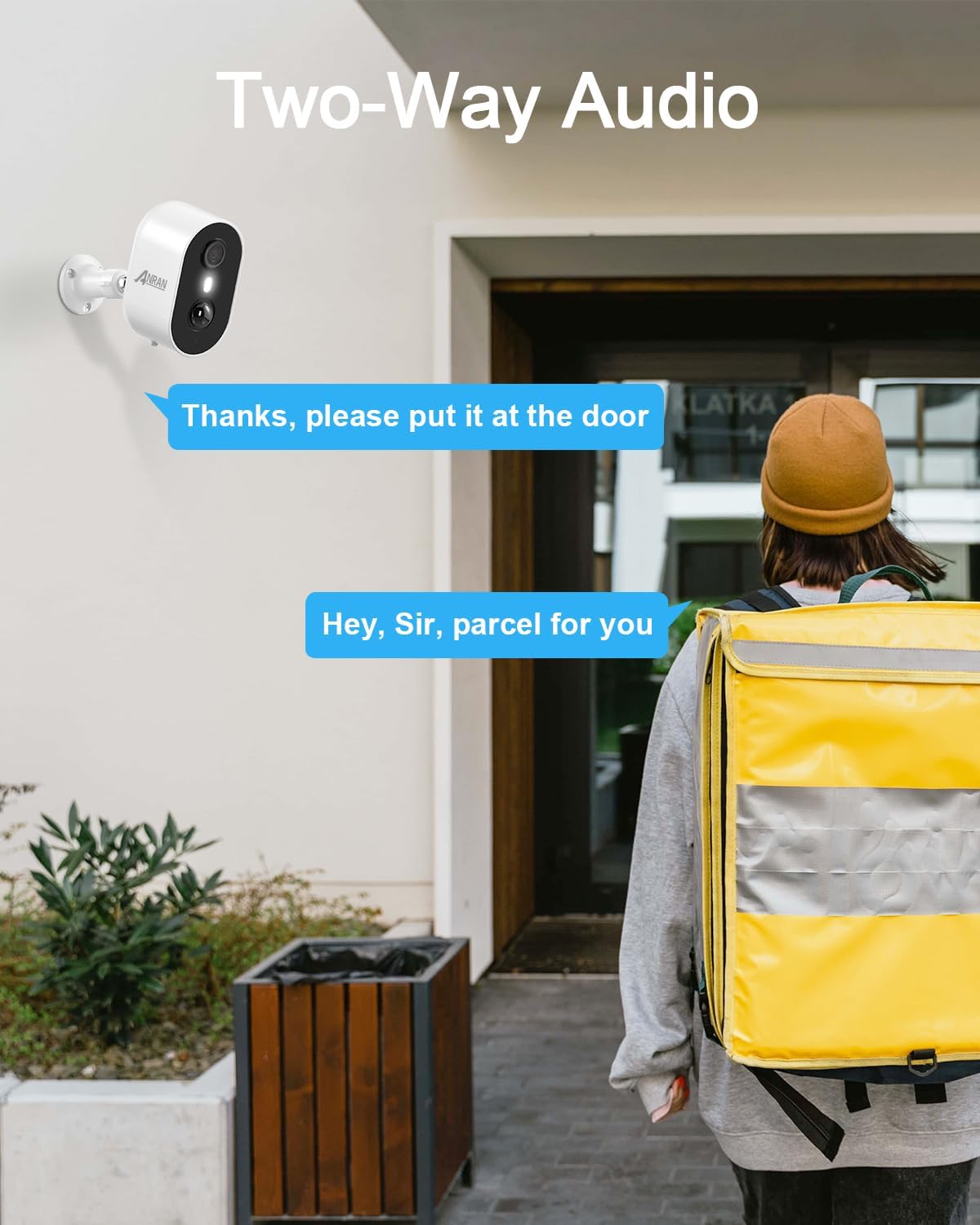 ANRAN 2K Caméra Surveillance WiFi sans Fil Batterie, Extérieure/Intérieure, Audio Bidirectionnel, Vision Nocturne Couleur, Sirène d'alarme, Audio Bidirectionnel, PIR Alerte Instantanée, Alexa 7 ANRAN 2K Caméra Surveillance WiFi sans Fil Batterie, Extérieure/Intérieure, Audio Bidirectionnel, Vision Nocturne Couleur, Sirène d'alarme, Audio Bidirectionnel, PIR Alerte Instantanée, Alexa – Image 6