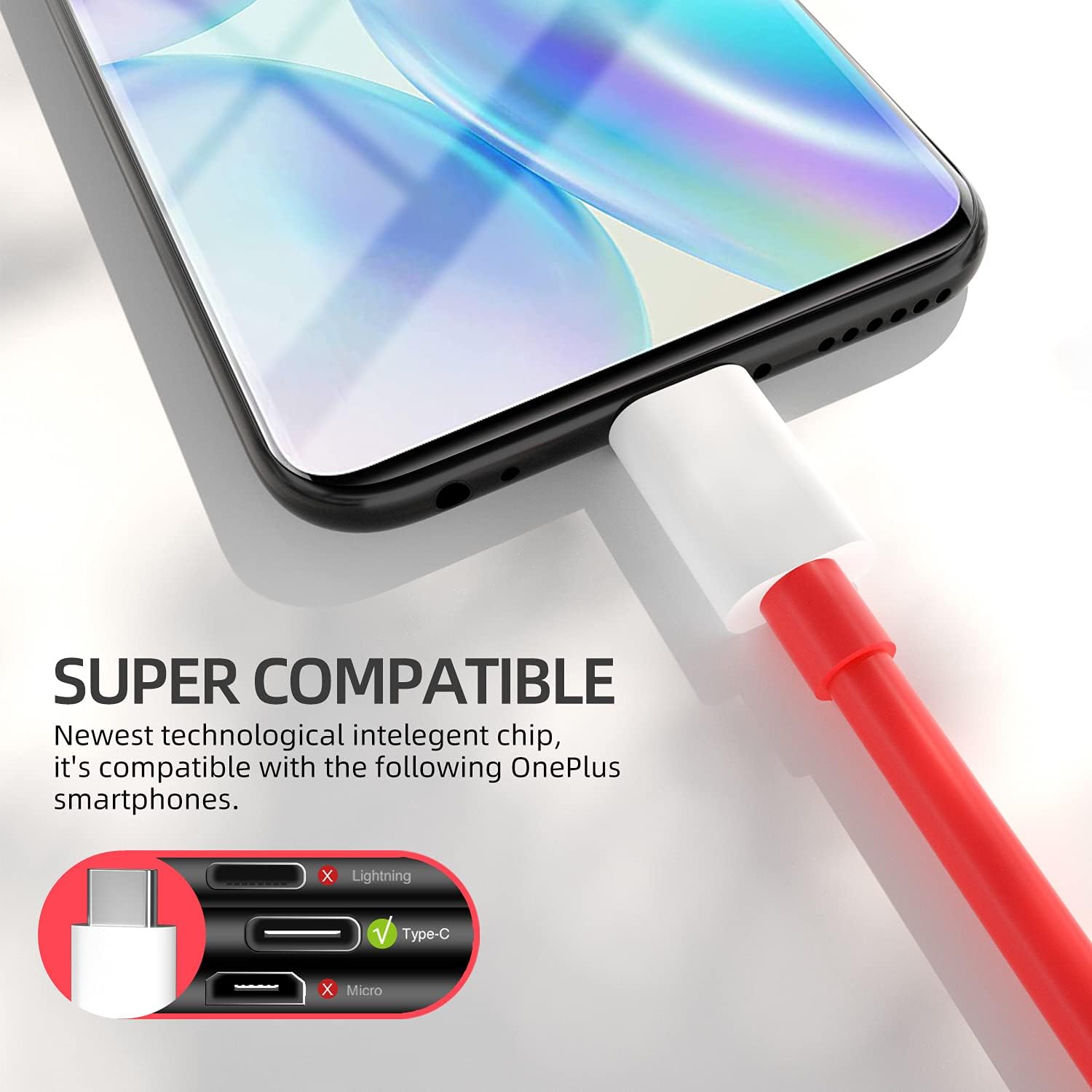 DUX DUCIS Câble OnePlus Nord/OnePlus 10 Pro / 8 Pro, Câble USB Type C Charge Rapide pour OnePlus 8 / 7T / 7T Pro / 7/7 Pro / 6 / 6T / 5T / 5 / 3T / 3 (3.3FT/1M) 7 DUX DUCIS Câble OnePlus Nord/OnePlus 10 Pro / 8 Pro, Câble USB Type C Charge Rapide pour OnePlus 8 / 7T / 7T Pro / 7/7 Pro / 6 / 6T / 5T / 5 / 3T / 3 (3.3FT/1M) – Image 6
