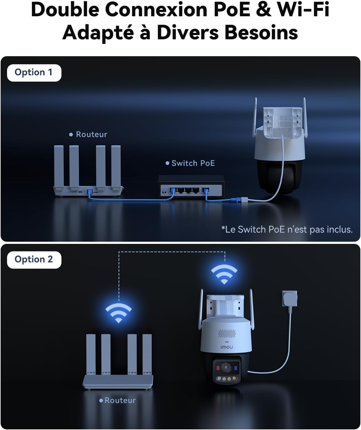 Imou 6MP Caméra PoE Extérieure avec WiFi 2.4G/5GHz, Caméra de Surveillance Extérieur avec Vision Nocturne Couleur de Jour, Détection Personne/Véhicule, Suivi Intelligent, Audio Bidirectionnel, Etanche 6 Imou 6MP Caméra PoE Extérieure avec WiFi 2.4G/5GHz, Caméra de Surveillance Extérieur avec Vision Nocturne Couleur de Jour, Détection Personne/Véhicule, Suivi Intelligent, Audio Bidirectionnel, Etanche – Image 5