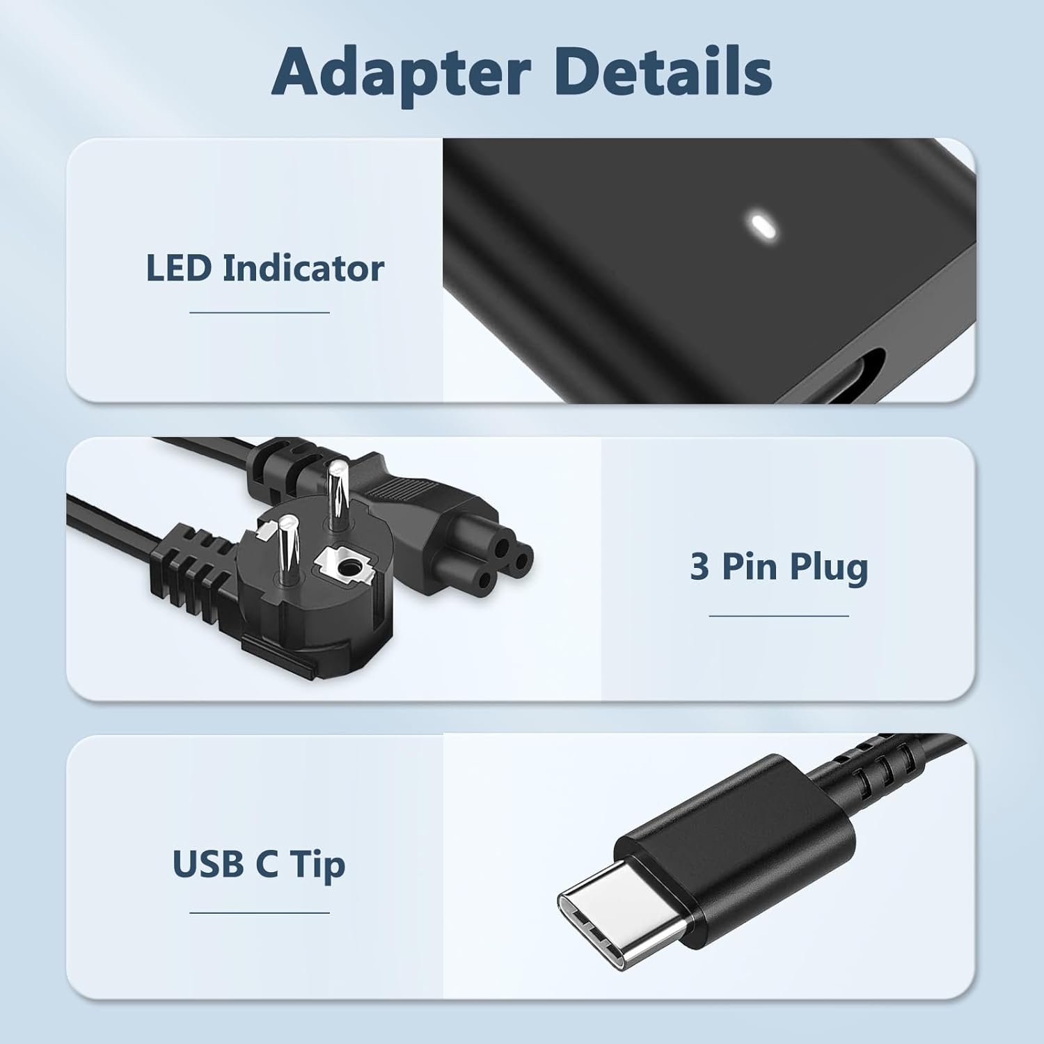 Chargeur USB C 65w Compatible avec Dell Latitude 3420 5520 5285 5290 5330 5320 5420 7212 7275 7390 7420, XPS 12 9250 9350 9360,Chromebook 3100 3400 5190 Adaptateur Secteur Ordinateur 7 Chargeur USB C 65w Compatible avec Dell Latitude 3420 5520 5285 5290 5330 5320 5420 7212 7275 7390 7420, XPS 12 9250 9350 9360,Chromebook 3100 3400 5190 Adaptateur Secteur Ordinateur – Image 6