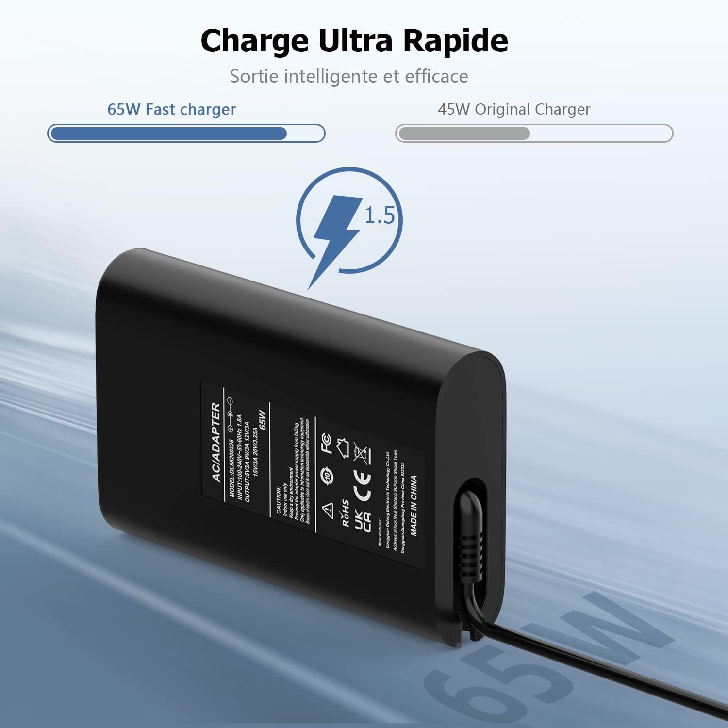 65W Chargeur Ordinateur Portable pour Dell Latitude 7490 7480 7290 7280 5580 5500 5490 5480 5400 E7440 E6430 E6440 E6540 E5540 E5450 E5470 E7450 E7470 E5250 5590 5300 Adaptateur 7.4 x 5.0mm 7 65W Chargeur Ordinateur Portable pour Dell Latitude 7490 7480 7290 7280 5580 5500 5490 5480 5400 E7440 E6430 E6440 E6540 E5540 E5450 E5470 E7450 E7470 E5250 5590 5300 Adaptateur 7.4 x 5.0mm – Image 6