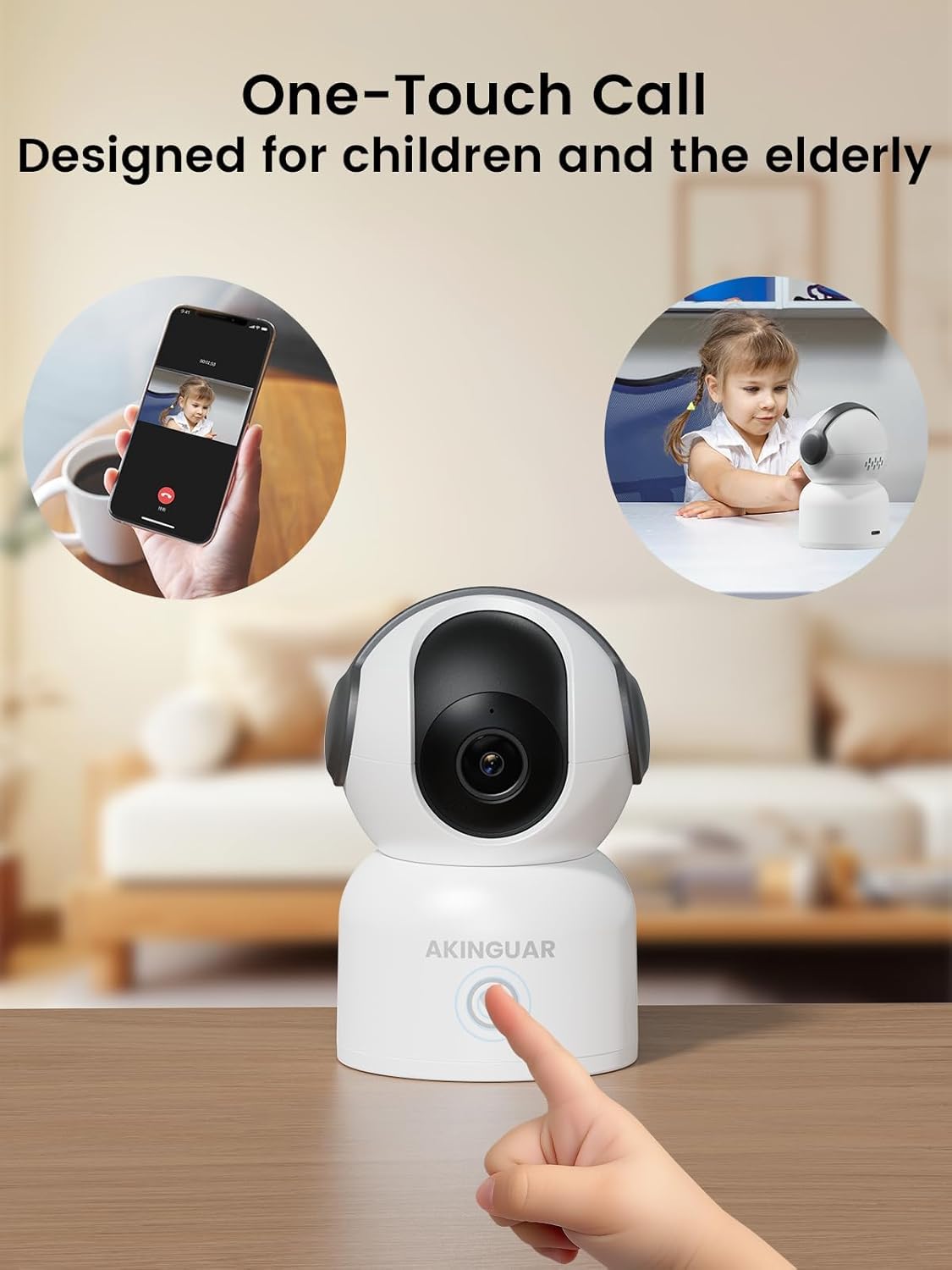 2K(3MP) Caméra Surveillance WiFi intérieure 360° Pan&Tilt Caméra IP, Vision Nocturne, Audio Bidirectionnel, Détection Humaine AI, avec Carte Mémoire de 32 Go (Noir + Carte mémoire 32 Go) 7 2K(3MP) Caméra Surveillance WiFi intérieure 360° Pan&Tilt Caméra IP, Vision Nocturne, Audio Bidirectionnel, Détection Humaine AI, avec Carte Mémoire de 32 Go (Noir + Carte mémoire 32 Go) – Image 6