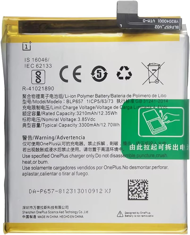 Kit de réparation Batterie Premium de Remplacement BLP657 pour Le OnePlus 6-3300mAh - Qualité Originale avec 10 Outils et Adhésif 3 Kit de réparation Batterie Premium de Remplacement BLP657 pour Le OnePlus 6-3300mAh - Qualité Originale avec 10 Outils et Adhésif – Image 2