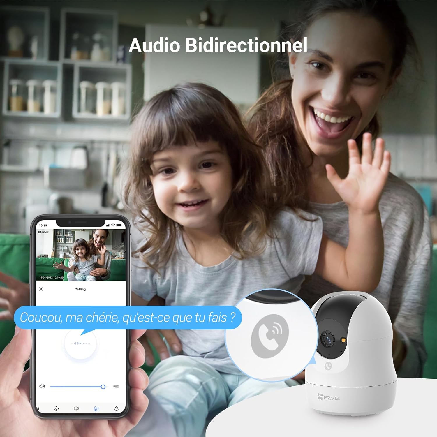 EZVIZ 4K Caméra Surveillance WiFi Intérieure 360 °, Camera Bébé avec WiFi 2.4/5Ghz, Détection Humain/Animaux/Bruit, Vision Nocturne Couleur avec Véritable WDR, Suivi Auto, C6N G1 4K 8 EZVIZ 4K Caméra Surveillance WiFi Intérieure 360 °, Camera Bébé avec WiFi 2.4/5Ghz, Détection Humain/Animaux/Bruit, Vision Nocturne Couleur avec Véritable WDR, Suivi Auto, C6N G1 4K – Image 7