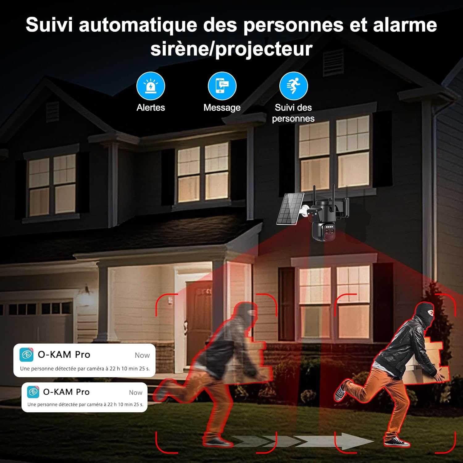 4K Caméra Surveillance WiFi Extérieure à triple objectif,360° PTZ Caméra,8MP Détection Humaine avec Panneau Solaire,Suivi Automatique,Vision Nocturne Couleur,Étanche,Audio Bidirectionnel,10X Zoom 9 4K Caméra Surveillance WiFi Extérieure à triple objectif,360° PTZ Caméra,8MP Détection Humaine avec Panneau Solaire,Suivi Automatique,Vision Nocturne Couleur,Étanche,Audio Bidirectionnel,10X Zoom – Image 8